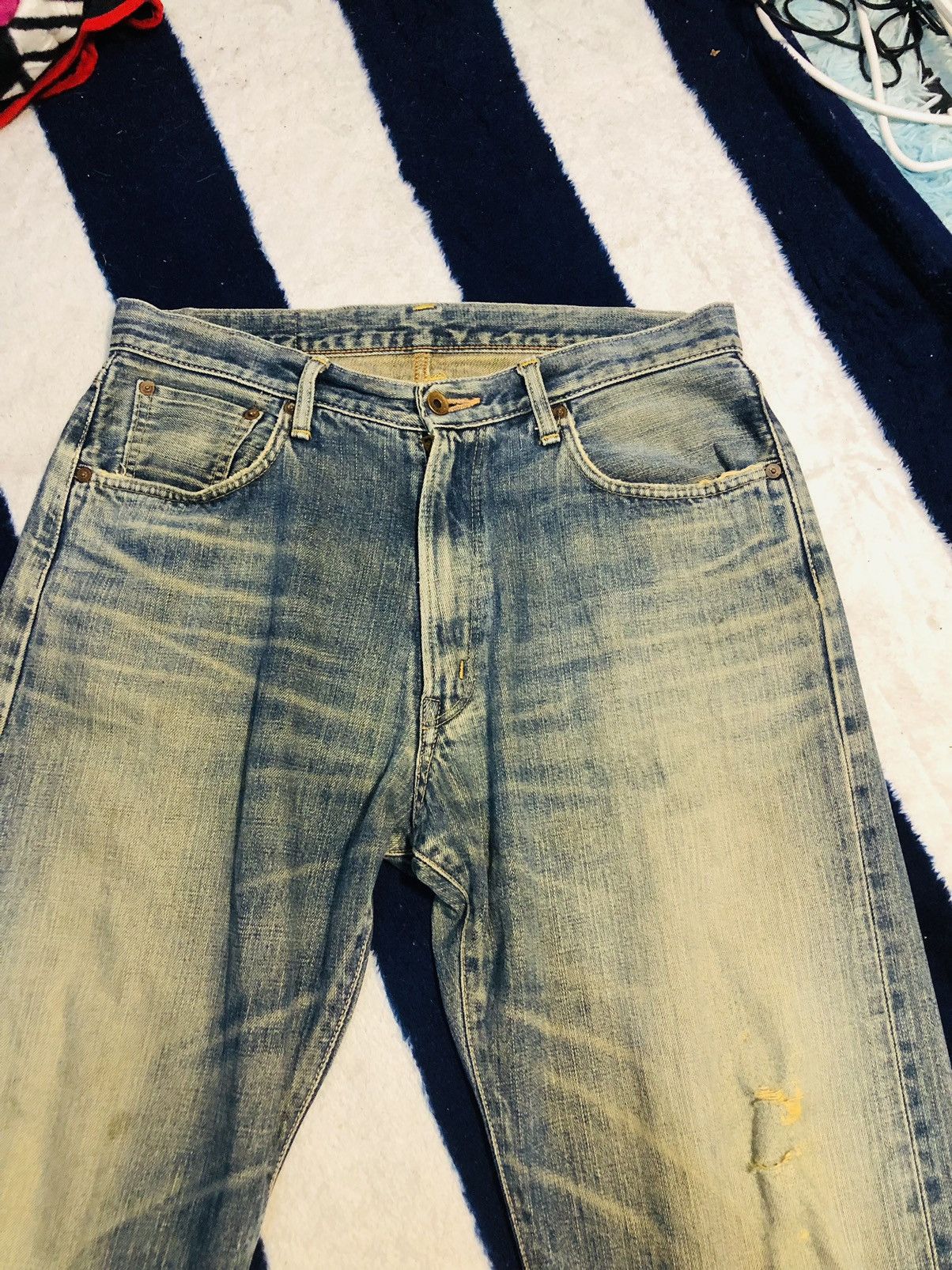 Edwin × Japanese Brand Edwin Distressed Jeans (1) Size US 34 / EU 50 - 3 Thumbnail