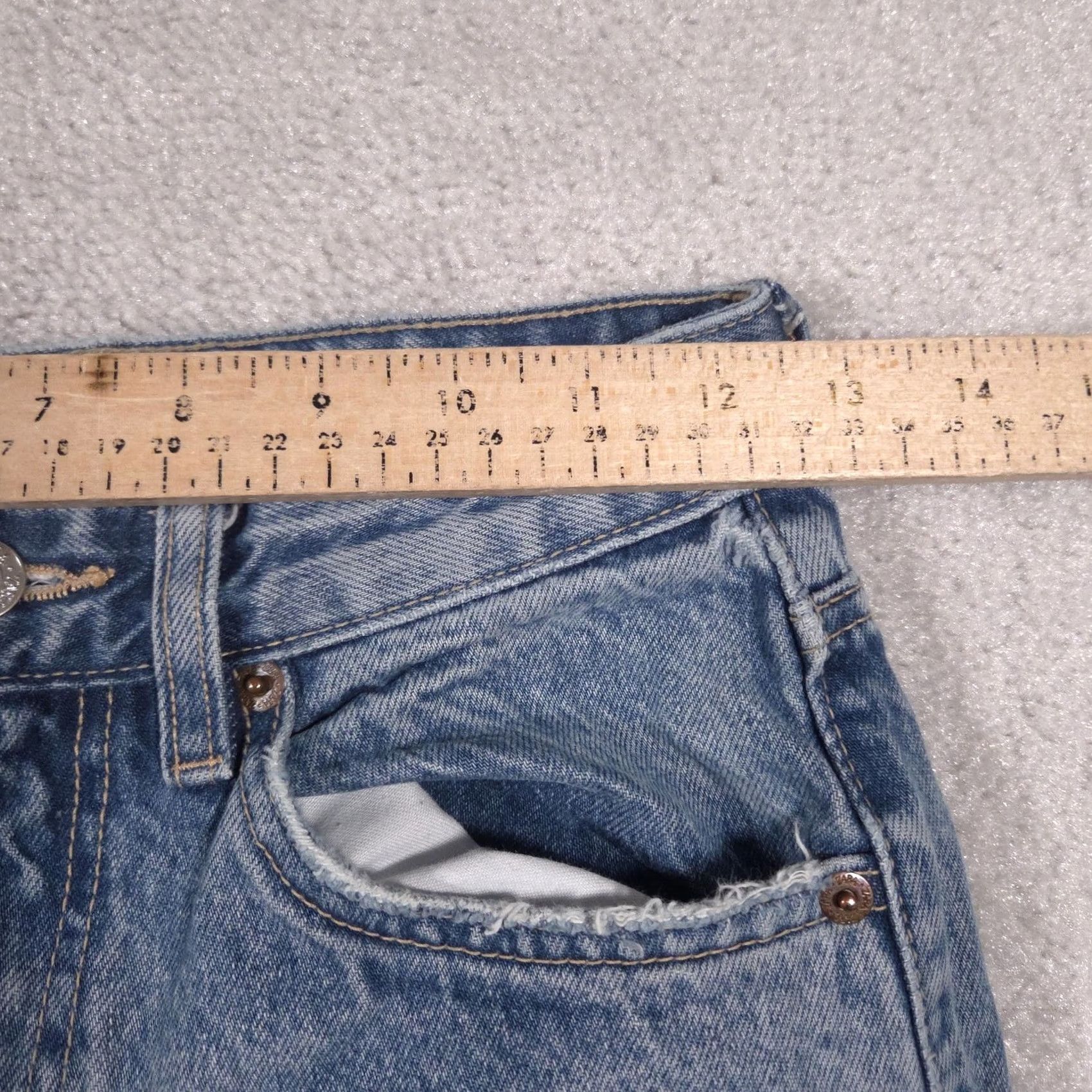 Zara Zara Jeans Womens 4 Light Wash Blue High Rise Straight Leg Denim Casual 5 Pocket Size 27" / US 4 / IT 40 - 7 Thumbnail
