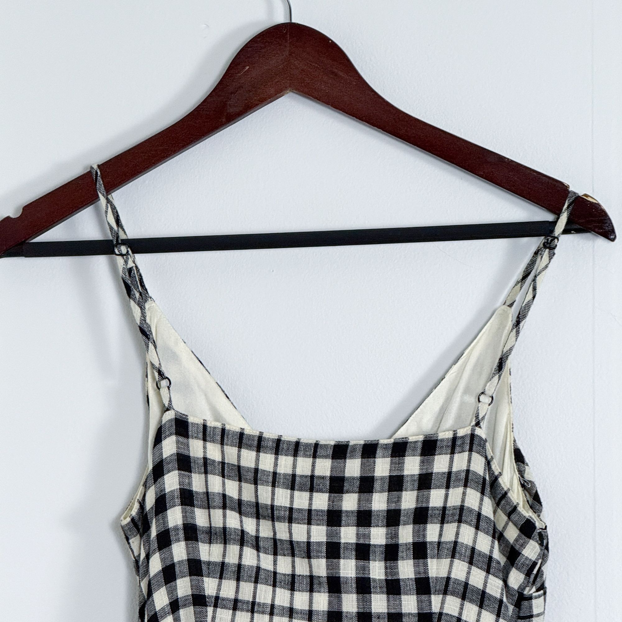 Free People Free People Nodia Mini Wrap Dress Black and White Gingham Si Size XS / US 0-2 / IT 36-38 - 2 Thumbnail