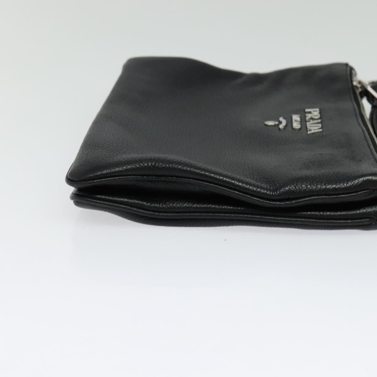 Prada PRADA Shoulder Bag Leather Black Silver Size ONE SIZE - 5 Thumbnail