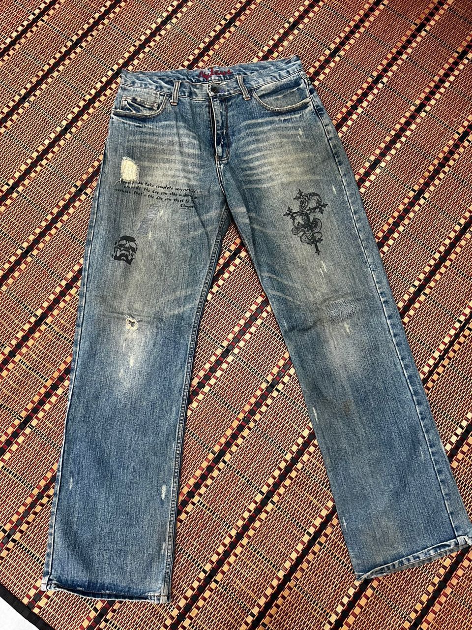 Japanese Brand Japanese Brand Nylaus Art Denim Jeans Size US 34 / EU 50 - 1 Thumbnail
