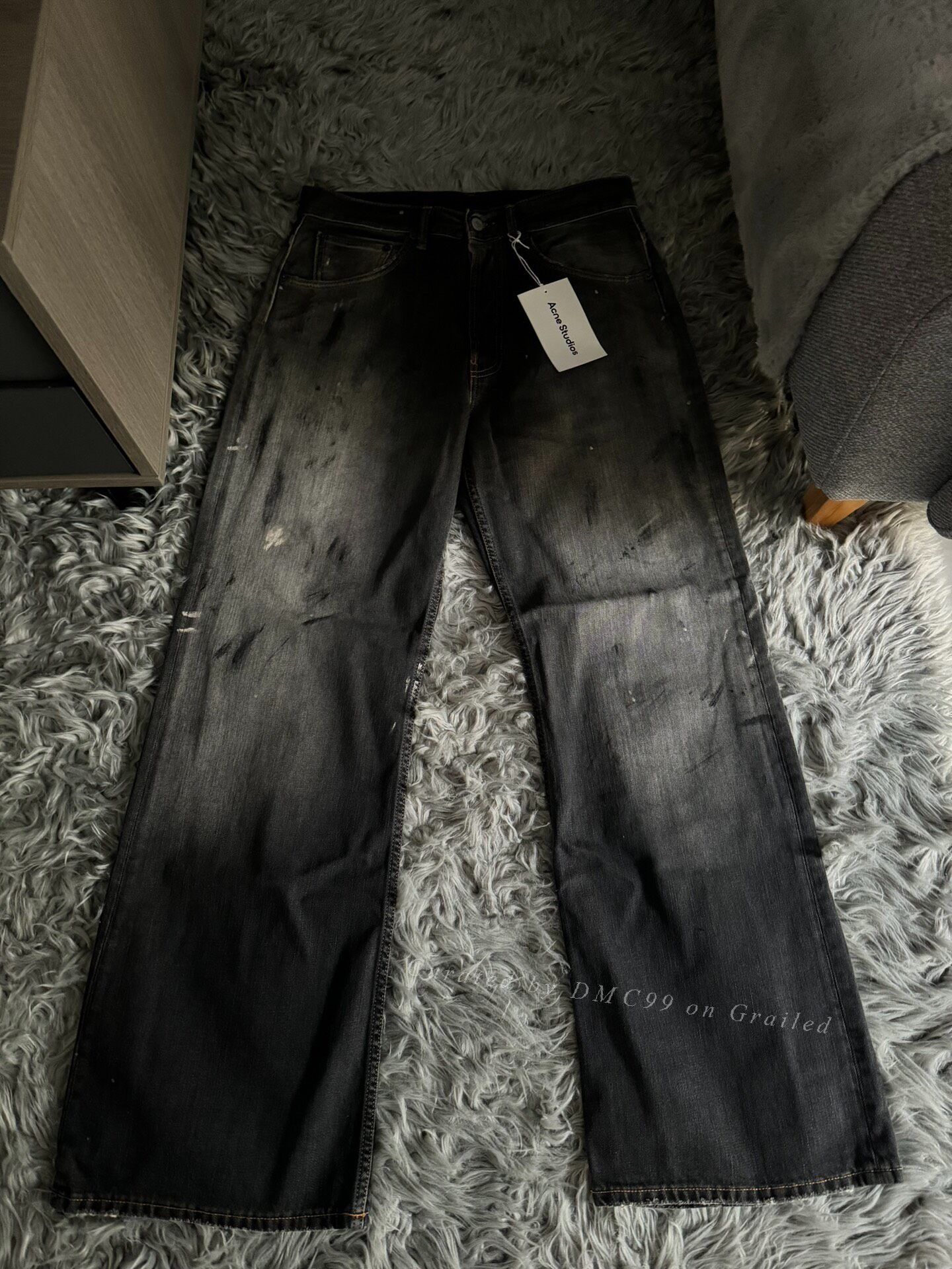 Acne Studios Acne Studios Black Splatter Jeans Size US 30 / EU 46 - 1 Thumbnail