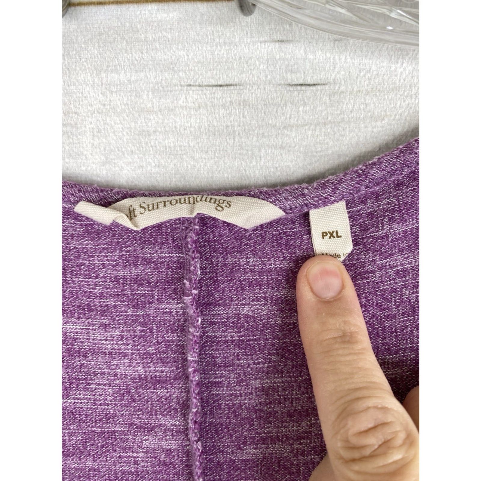Soft Surroundings Soft Surroundings Dress PXL Purple Cold Shoulder Maxi Pockets Stretch Terry Size XL / US 12-14 / IT 48-50 - 4 Thumbnail