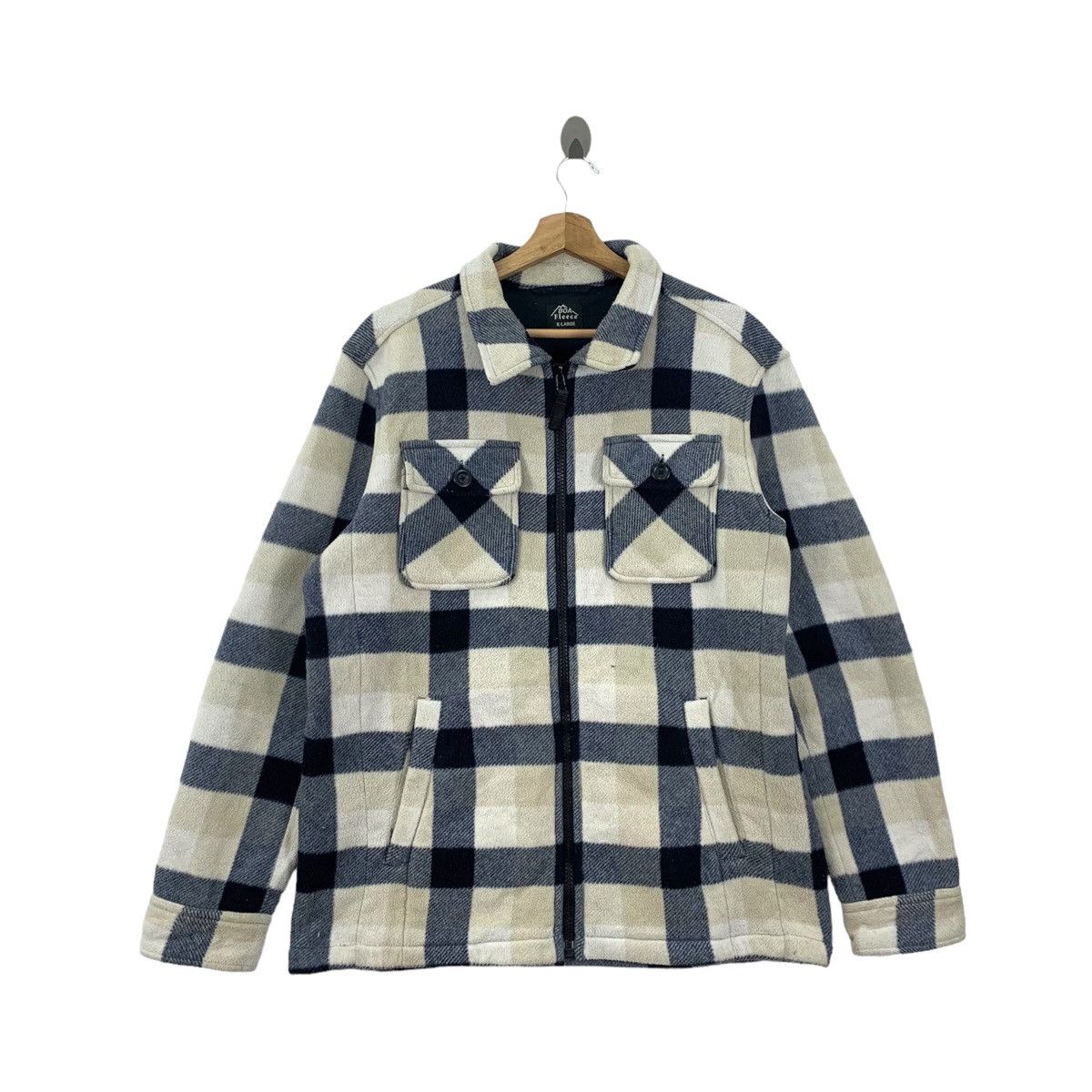 Japanese Brand × Uniqlo × Vintage Vintage UNIQLO Japanese Checkered Tartan Fleece Shirts Size US XL / EU 56 / 4 - 1 Thumbnail