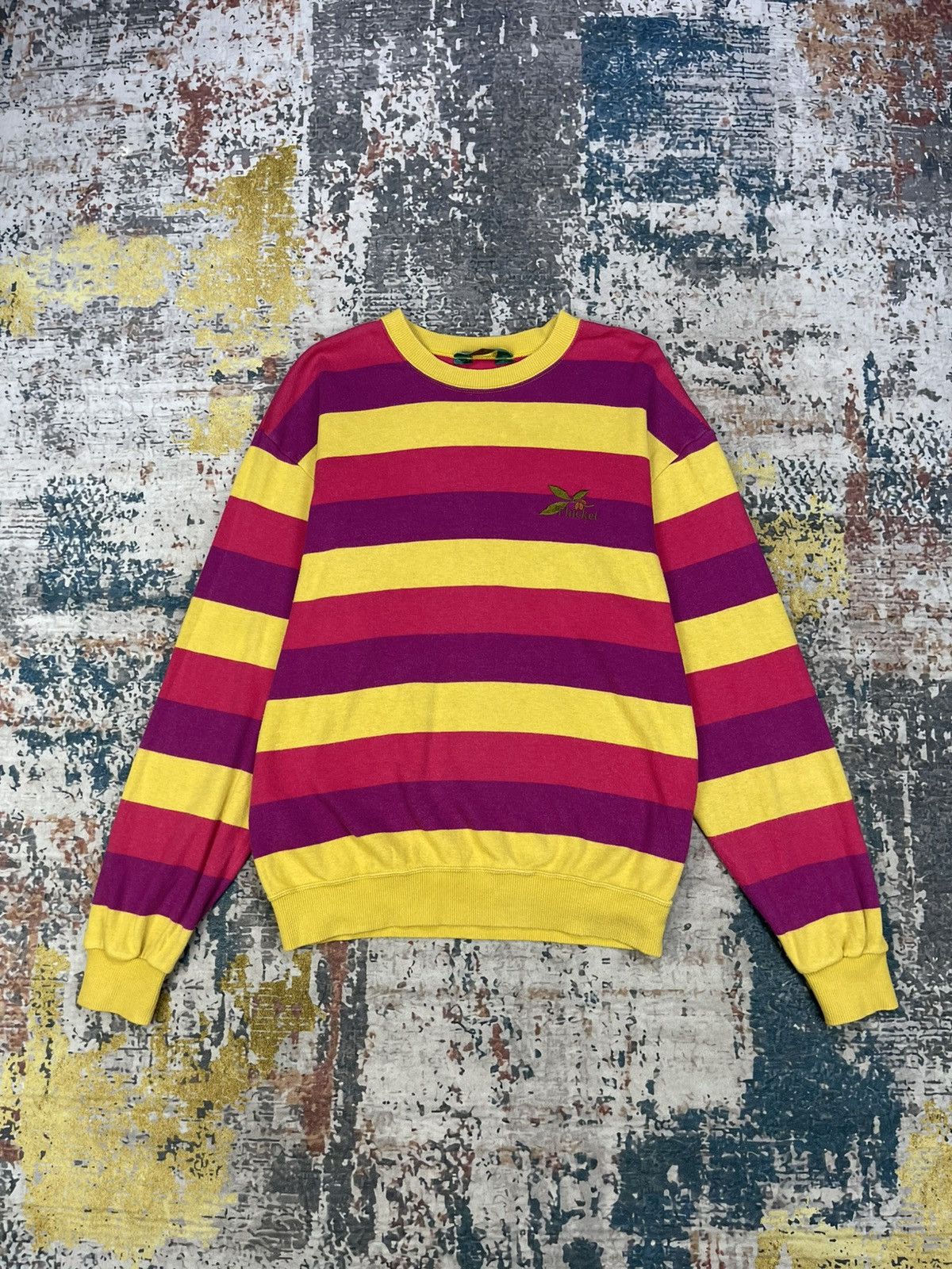 Palmes Vtg Arnold Palmer Thicket Striped Long Sleeve Ringer Size S / US 4 / IT 40 - 1 Thumbnail