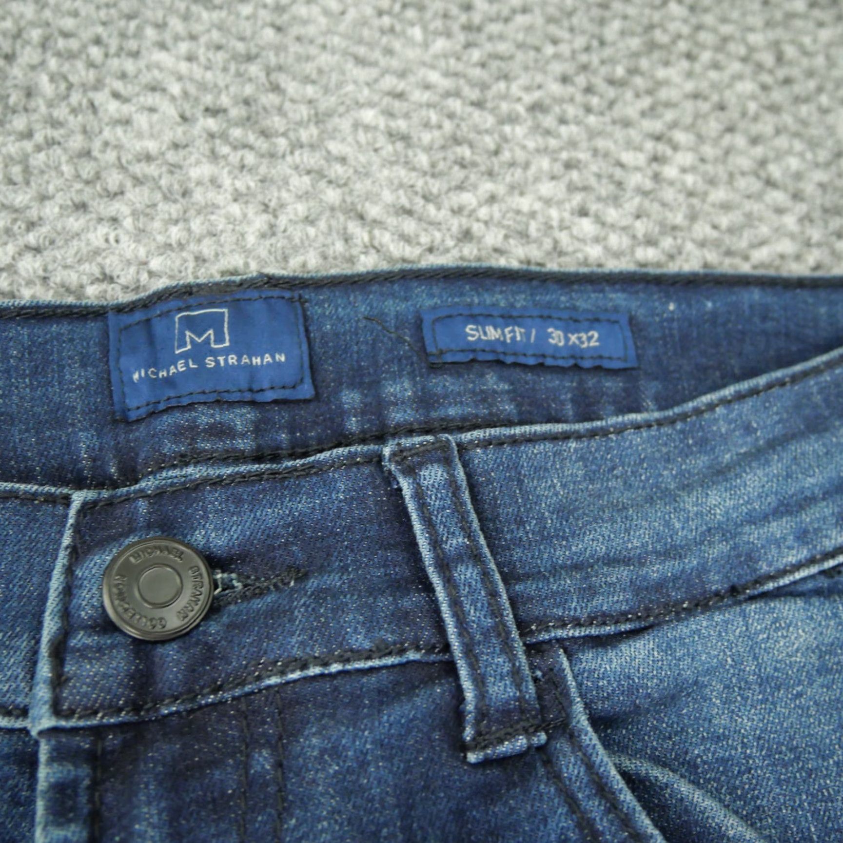 Vintage M Collection by Michael Strahan Jeans Adult 30x32 Blue Slim Stretch Denim Mens Size US 30 / EU 46 - 5 Thumbnail