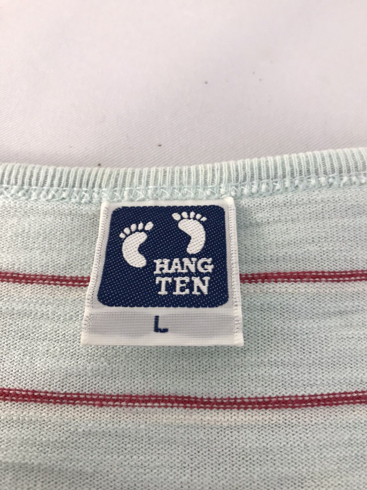 Hang Ten × Japanese Brand Vintage Hang Ten Half Button Design Striped Long Sleeve Size US M / EU 48-50 / 2 - 7 Thumbnail