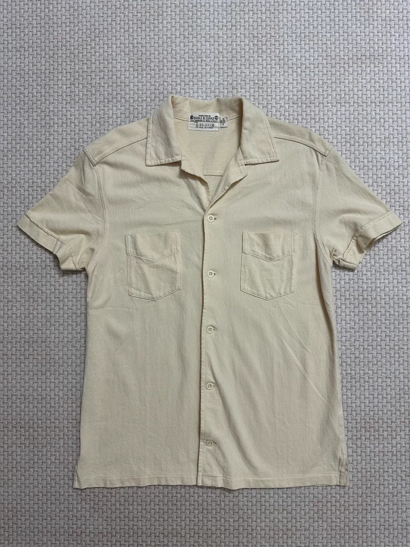 RRL Ralph Lauren RRL Double RL Herringbone Cuban Collar Shirt Size US S / EU 44-46 / 1 - 1 Thumbnail