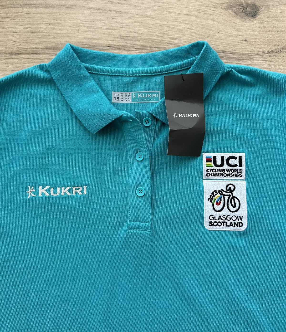 Vintage Scotland UCI World Cup Cycling Kukri Polo Shirt Women's 18 Size XL / US 12-14 / IT 48-50 - 4 Thumbnail