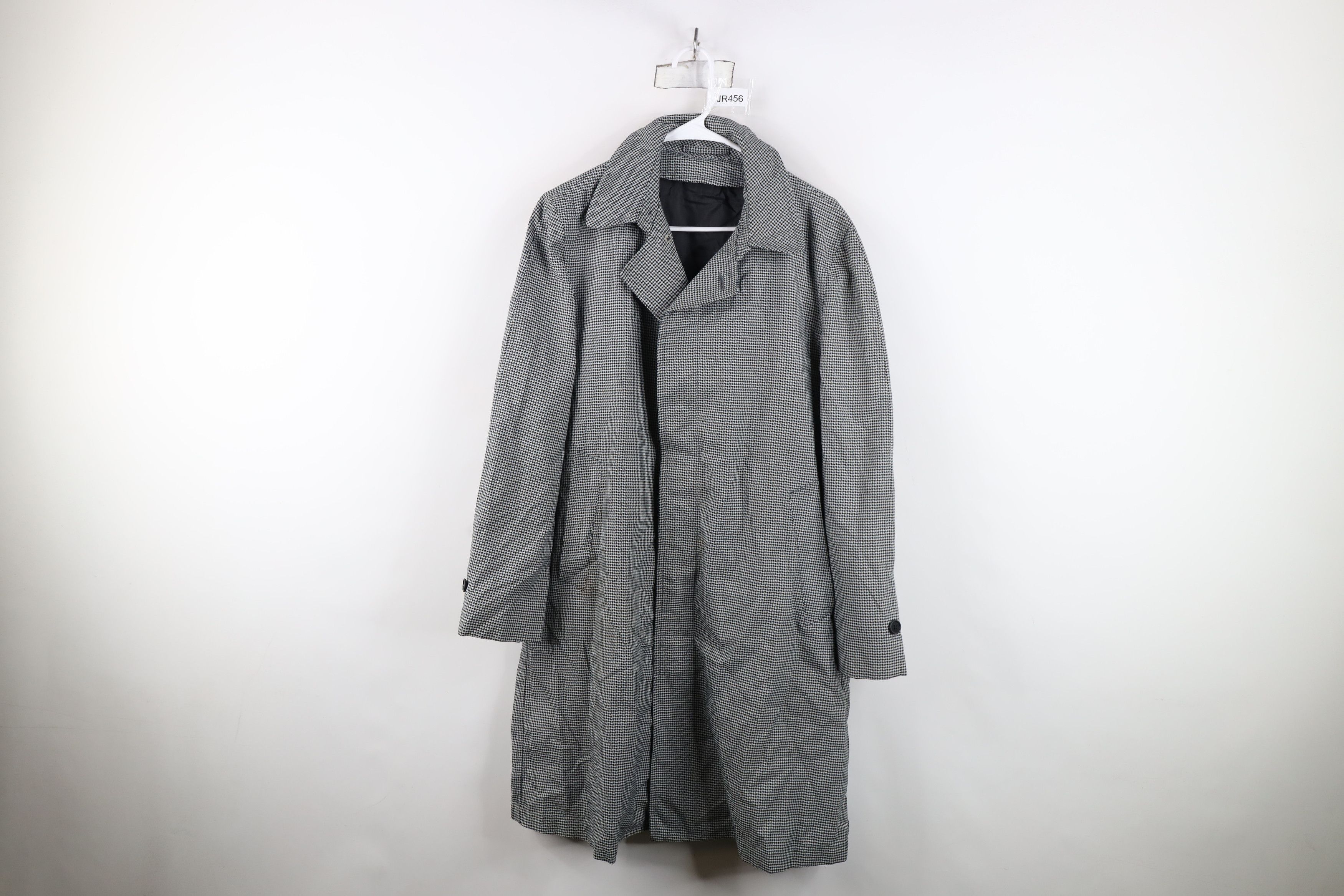 Vintage Vintage 60s 70s Streetwear Houndstooth Trench Coat Jacket Size US XL / EU 56 / 4 - 1 Thumbnail