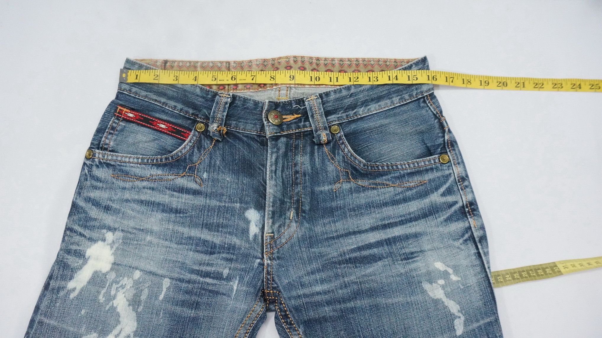 Edwin Rare 🔥 NAVAJO Design EDWIN Exclusive Vintage XV Jeans Size US 31 - 12 Thumbnail