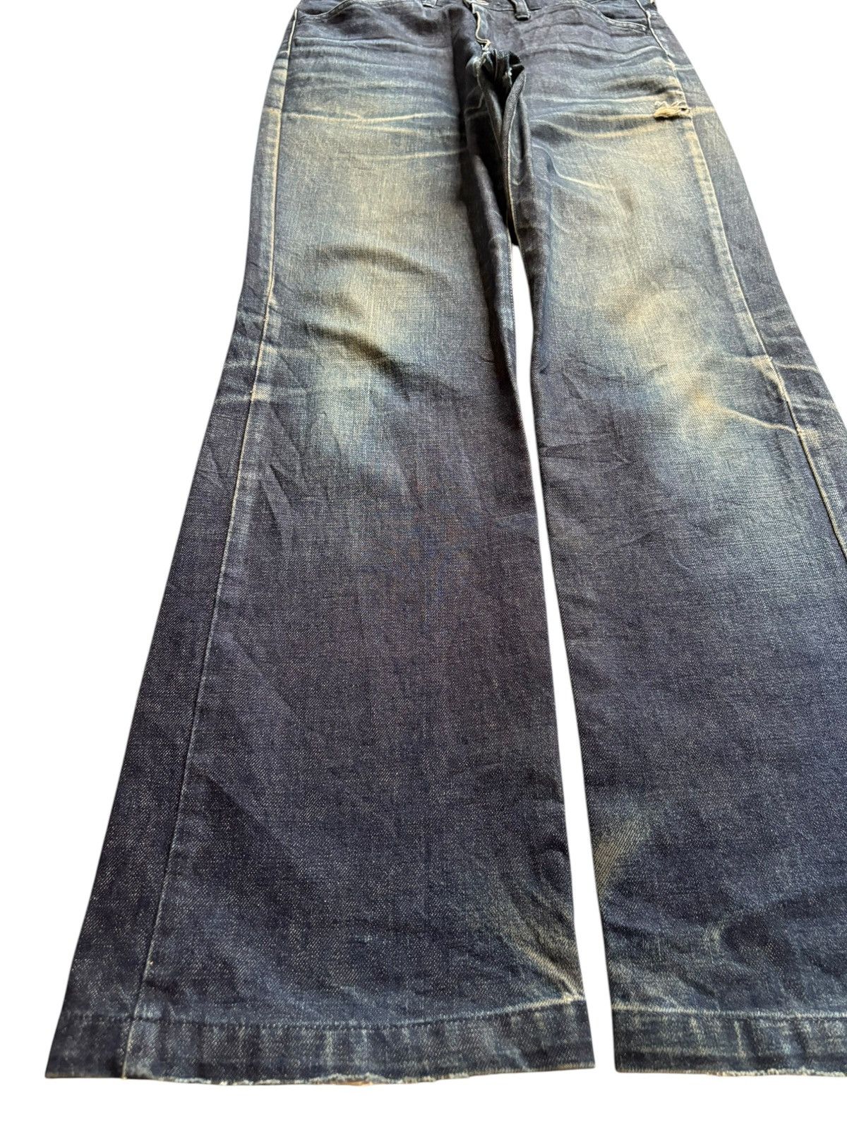 Boycott × Japanese Brand Vintage Boycott Rusty Mud Wash Distress Rip Flare Jeans Size US 32 / EU 48 - 6 Thumbnail