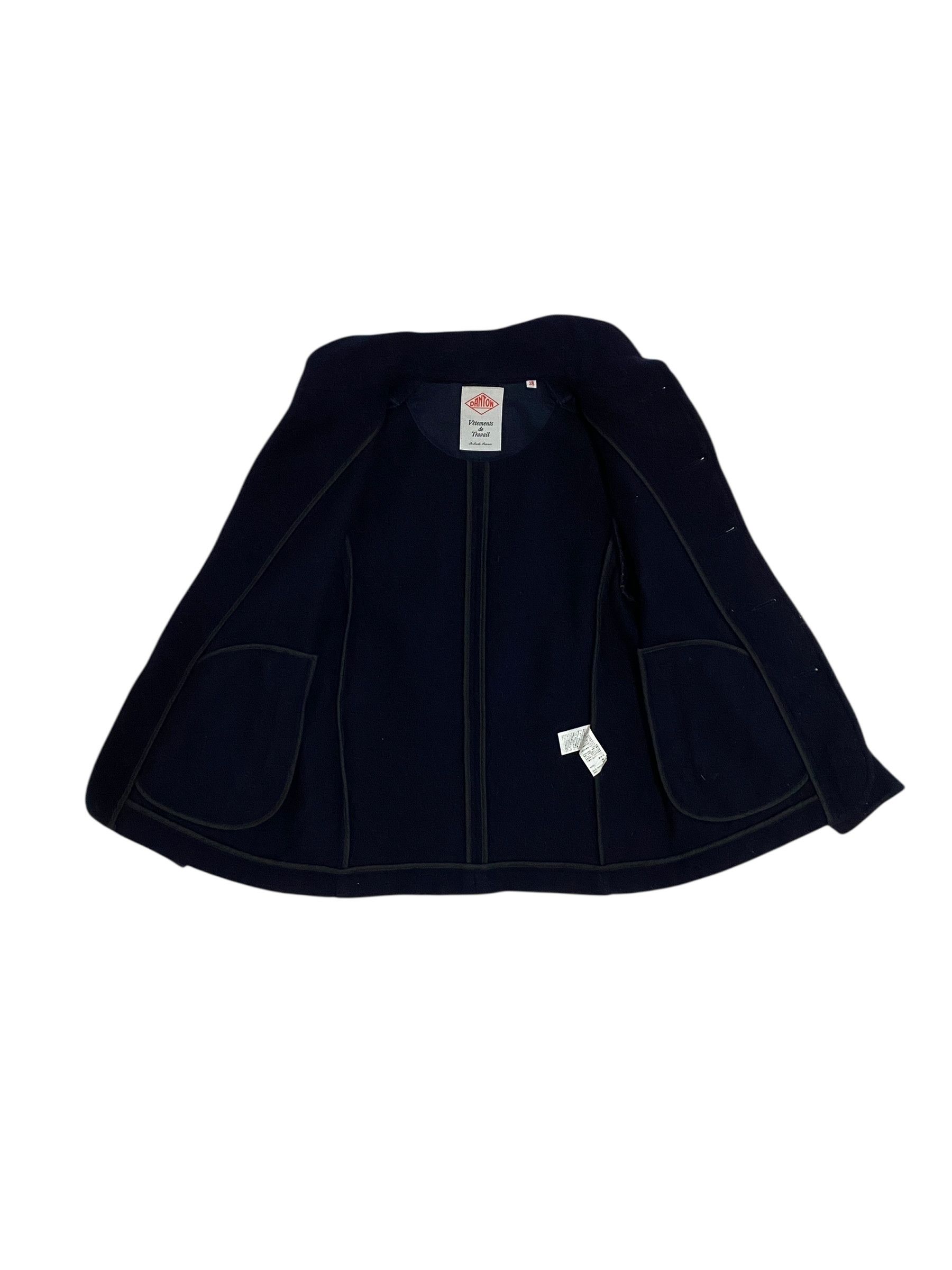 Danton Danton Vetements de Travail Round Collared Wool Navy Blue Size US S / EU 44-46 / 1 - 8 Thumbnail