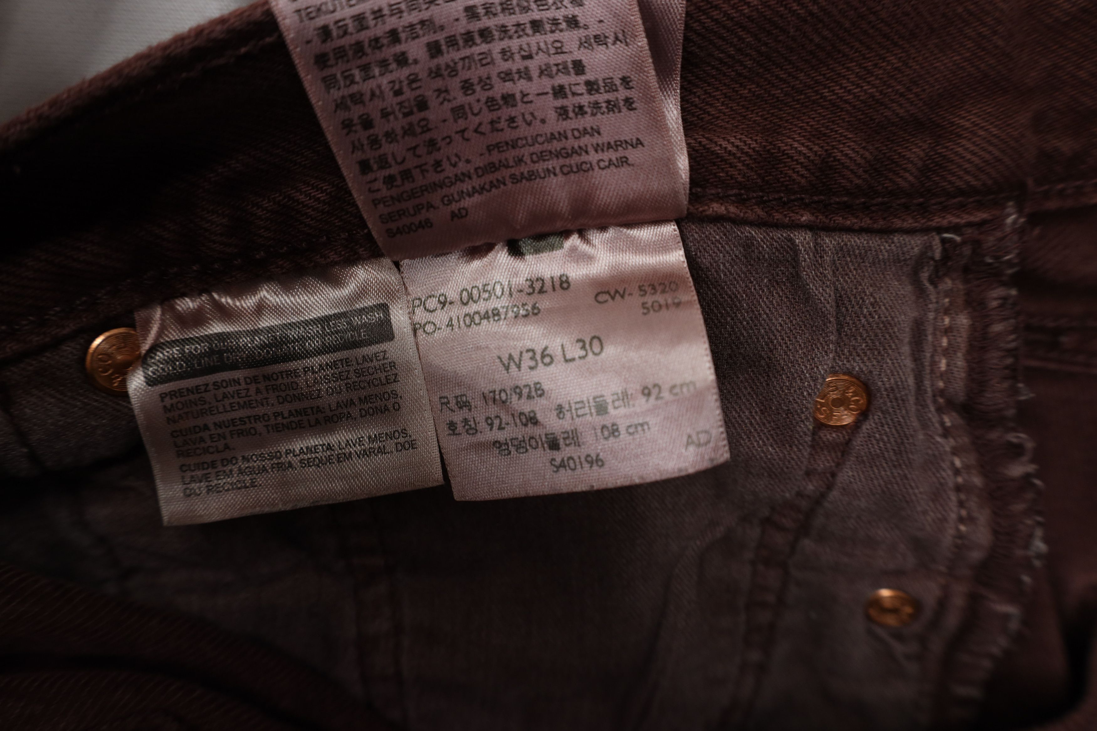 Levi's Vintage Y2K Levis 501xx Original Fit Button Fly Jeans Red Size US 36 / EU 52 - 9 Thumbnail