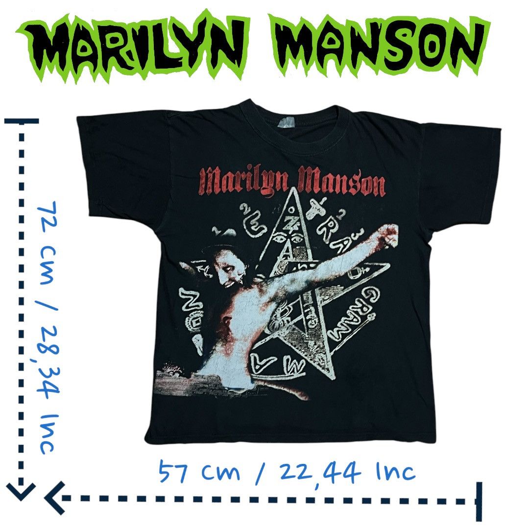 Band Tees × Marilyn Manson × Vintage Marilyn Manson Hollywood Size US L / EU 52-54 / 3 - 2 Thumbnail