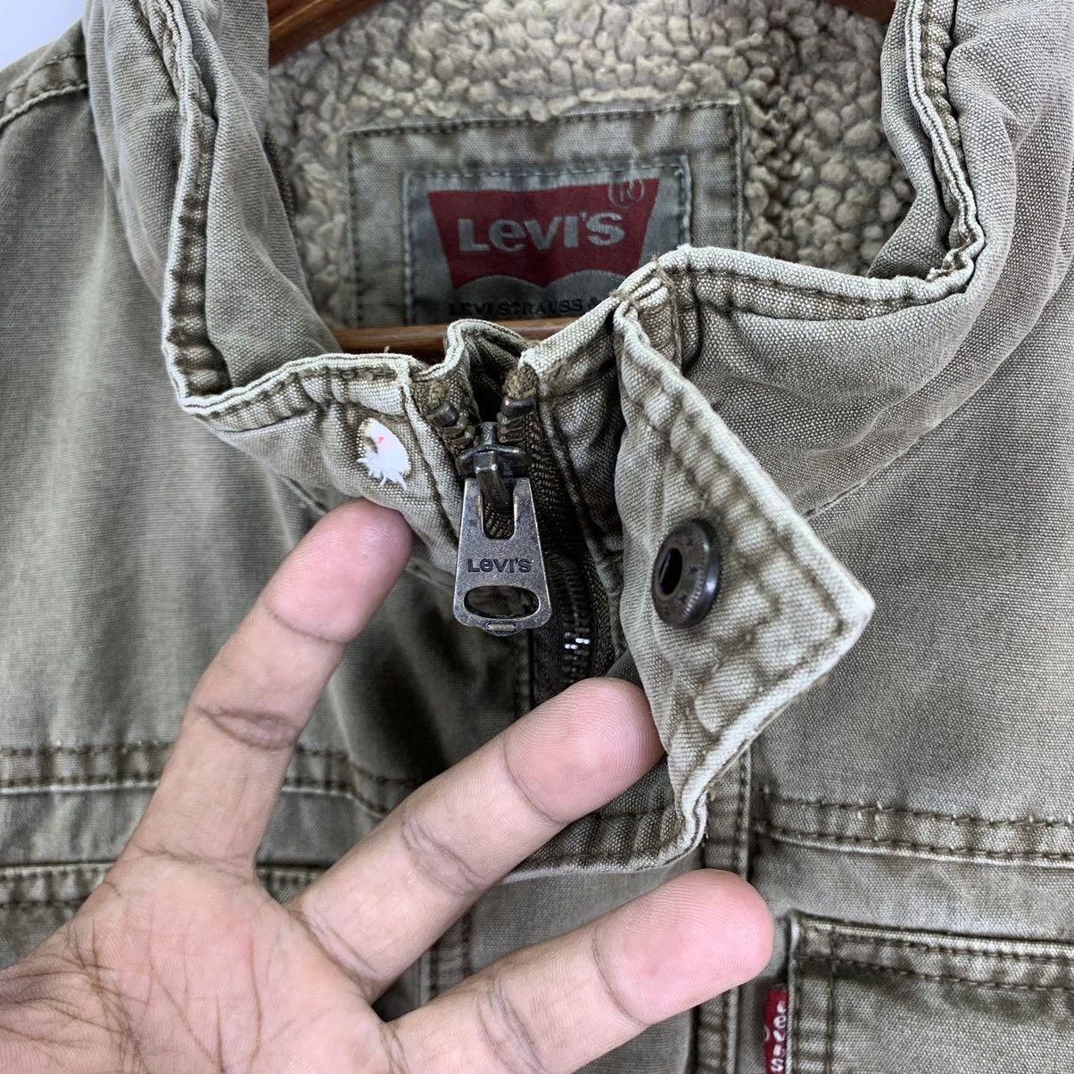 Levi's 🔥🔥VINTAGE LEVIS TRUCKER SHERPA ZIPPER JACKET Size US M / EU 48-50 / 2 - 7 Thumbnail