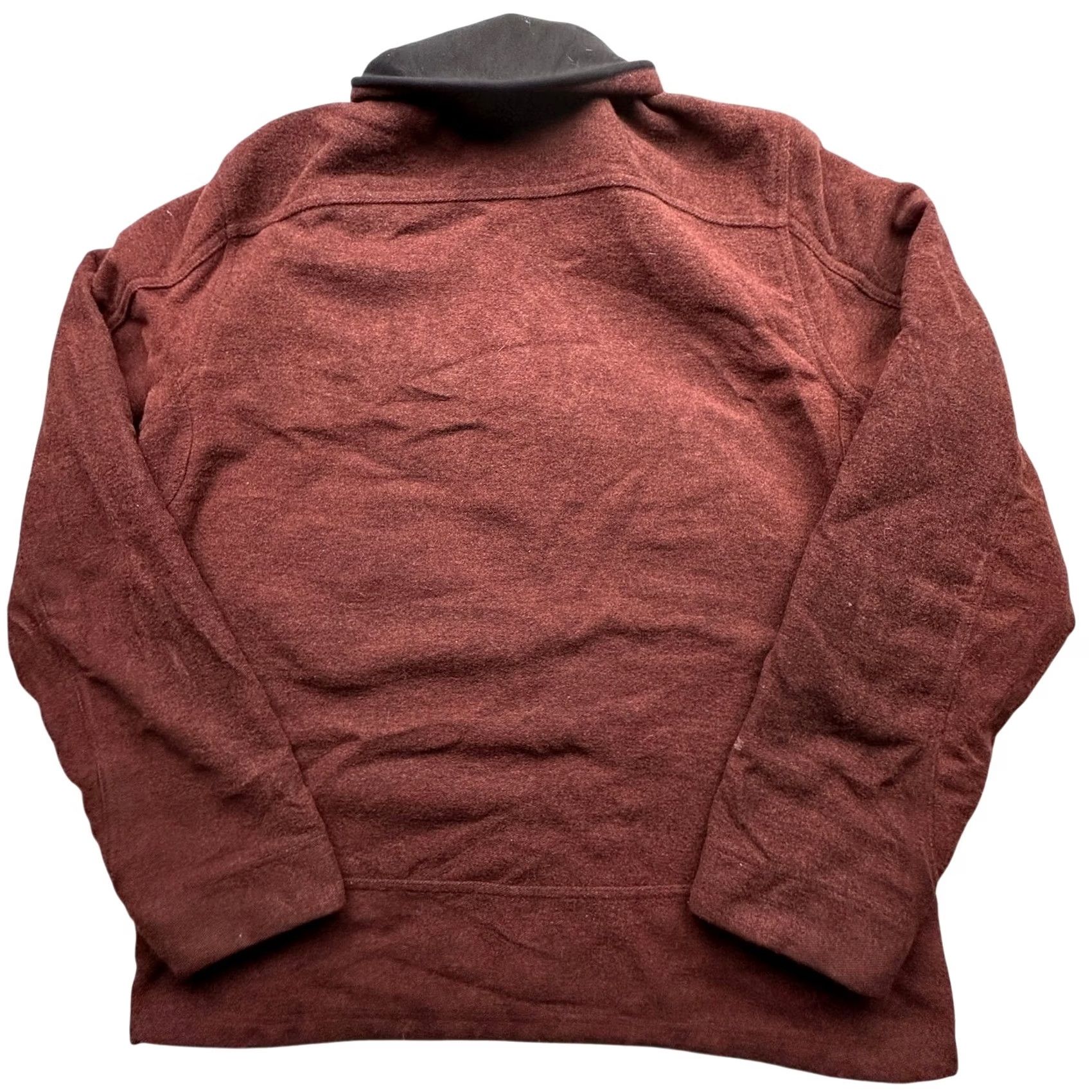 Vintage L.L. Bean Soft Shell Wool Blend Full Zip Jacket Men Large Tall Heather Maroon Zip Size US L / EU 52-54 / 3 - 2 Thumbnail