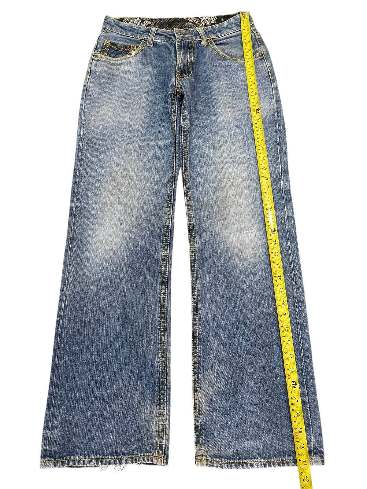 14th Addiction Vintage Japanese Seditionaries Skull Embroidered Baggy Jeans Size US 30 / EU 46 - 12 Thumbnail