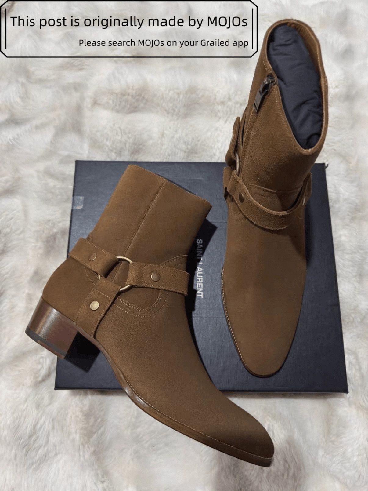 Saint Laurent Paris Sz 44 Saint Laurent Paris Wyatt 40 Harness Boots mojos123826 Size US 11 / EU 44 - 1 Thumbnail