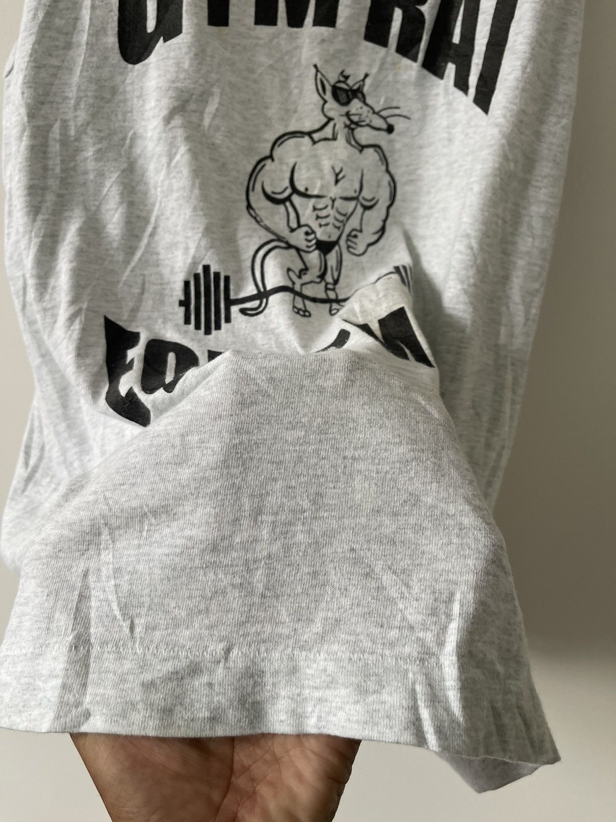 Vintage Rare Vintage GYM RAT EQUIPMENT Spell Out Big Logo Size US XL / EU 56 / 4 - 3 Thumbnail