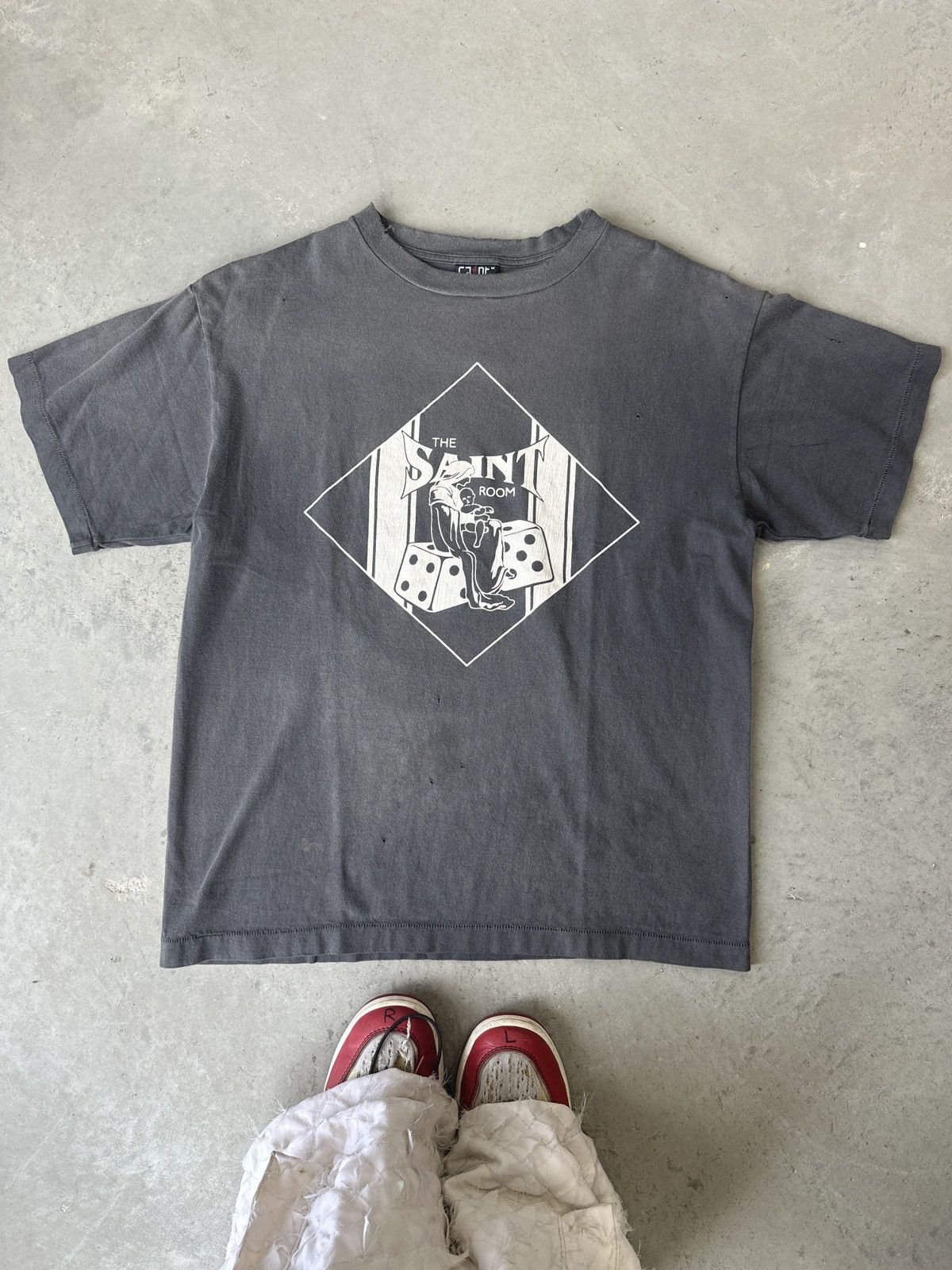 Saint Saint Mxxxxxx Saint Room Damaged T-Shirt Vintage Black