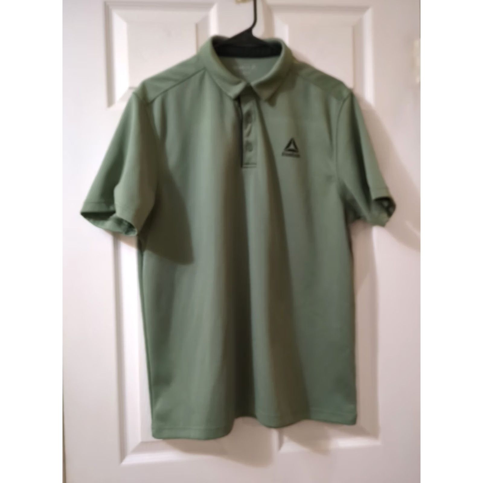 Reebok Reebok Polo Shirt Mens L Green Solid Short Sleeve Golf Performance Logo 90s City College Preppy Sports Shirt Mens L Green Size US L / EU 52-54 / 3 - 2 Thumbnail