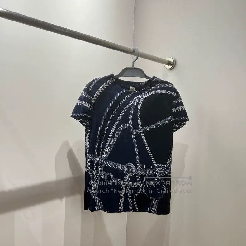 Hermes Hermes Chain Pattern Printed Short Sleeve T-shirt Size XS / US 0-2 / IT 36-38 - 1 Thumbnail