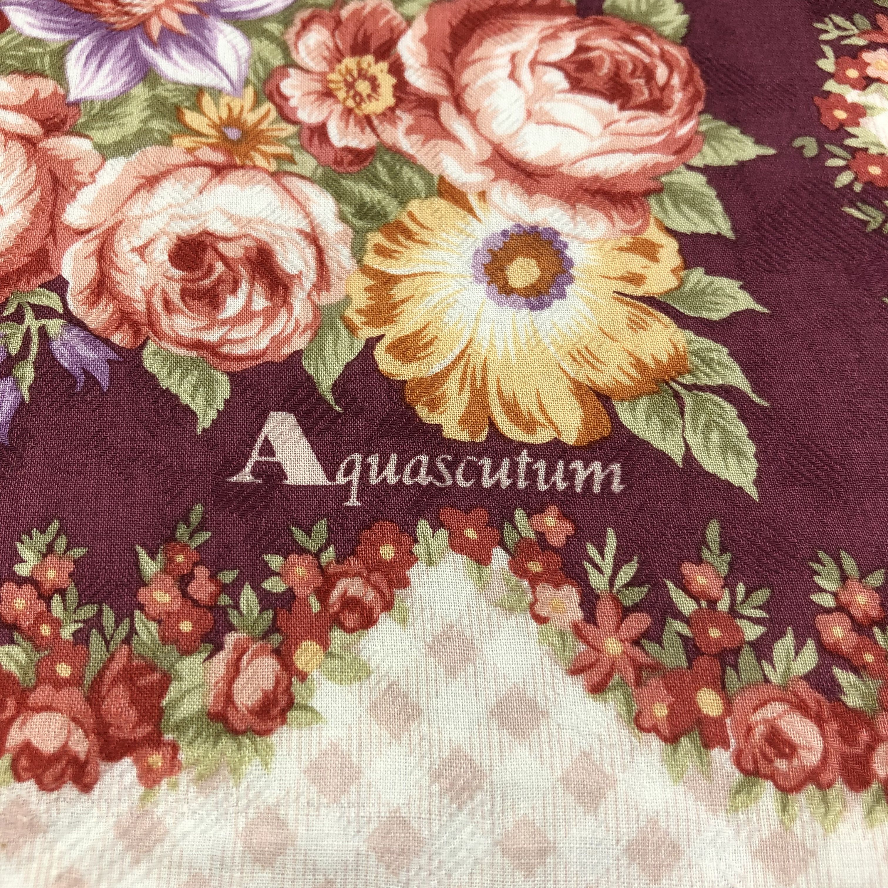Aquascutum Aquascutum Floral Handkerchief Neckerchief Bandana H2031 Size ONE SIZE - 4 Thumbnail