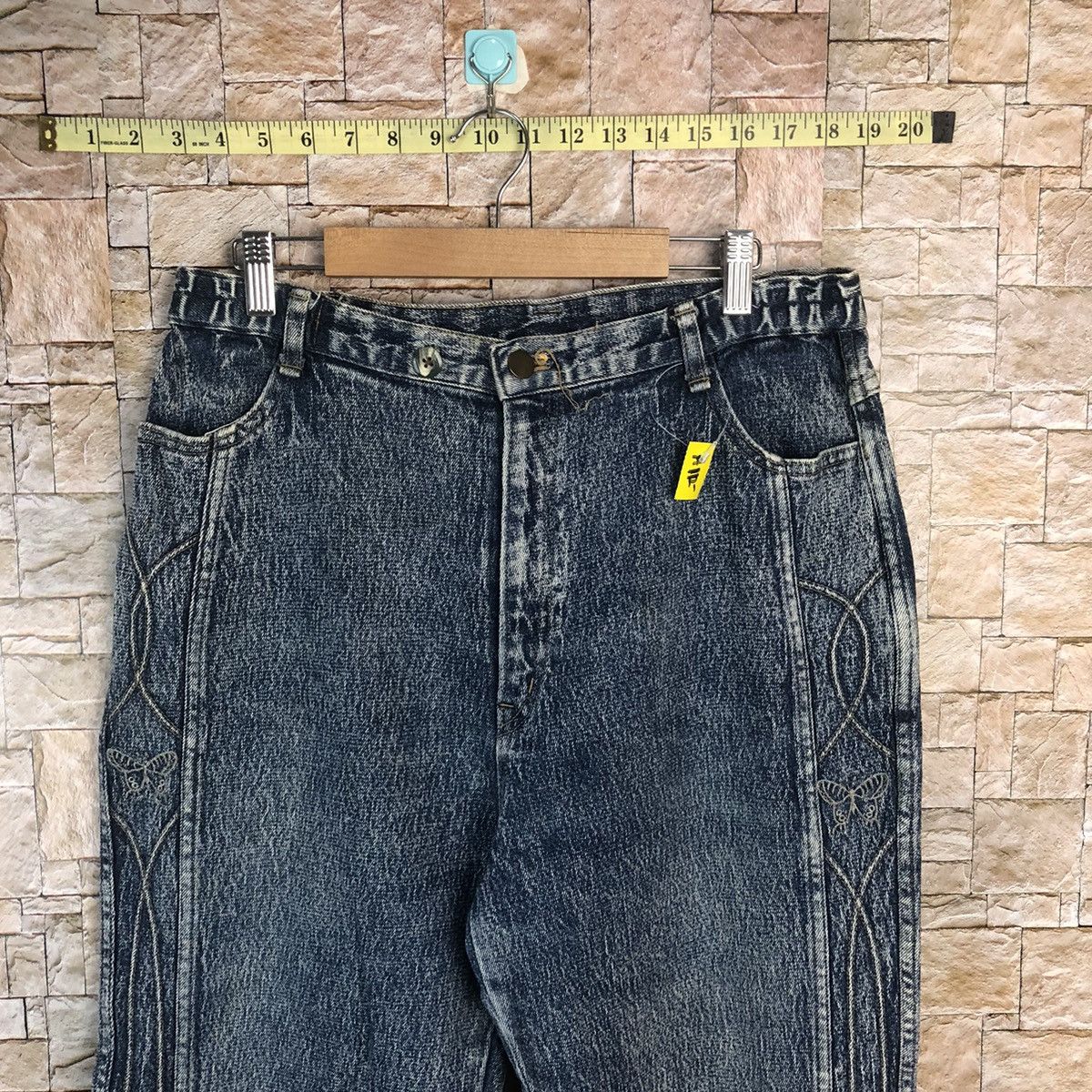 Japanese Brand × Vintage Long Happy Blue vintage faded Denim Pants #A112 Size US 30 / EU 46 - 5 Thumbnail