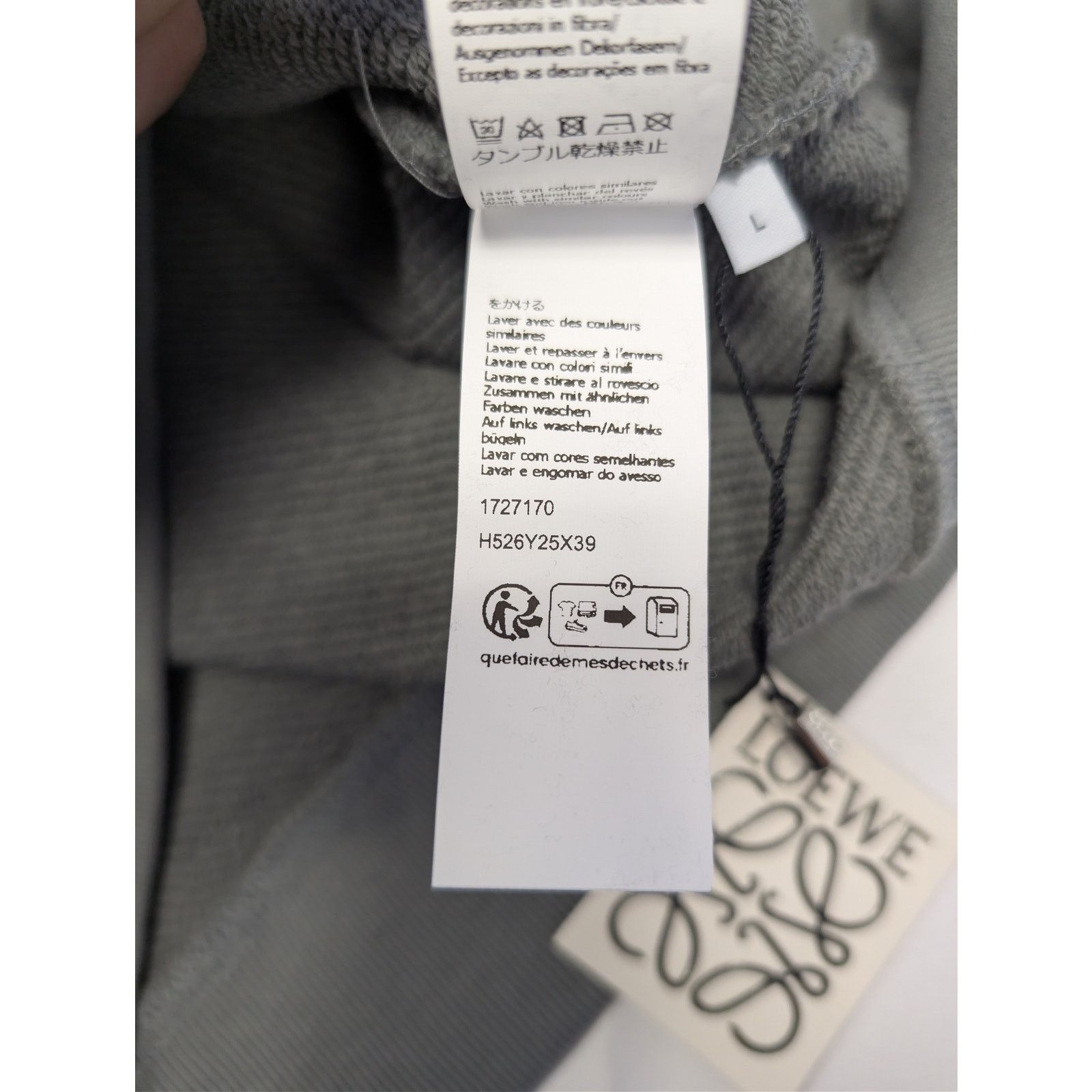 Loewe o1rshd1 Flepa Relaxed Fit Hoodie in Slate Grey Size US XL / EU 56 / 4 - 19 Thumbnail
