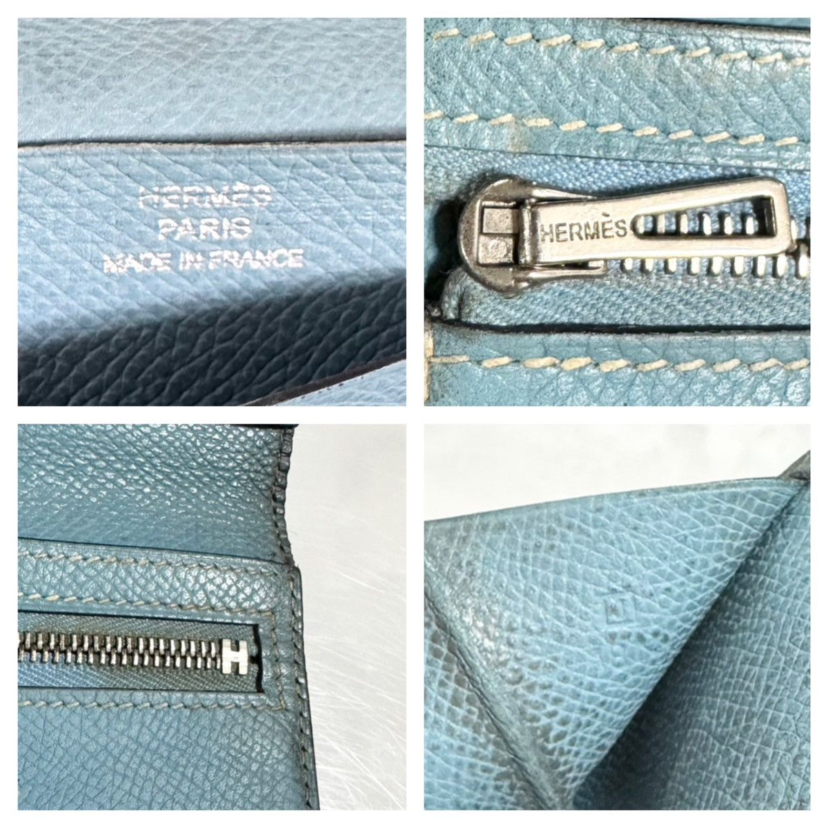 Hermes Hermes Bearn □J stamp 10 card pockets Tri-fold long wallet Size ONE SIZE - 2 Thumbnail
