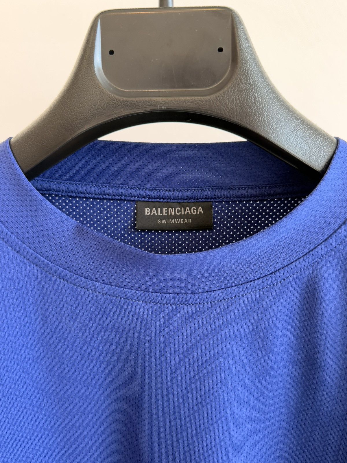Balenciaga Balenciaga Long Sleeve Technical Mesh Swim Tee Blue Size M Size US M / EU 48-50 / 2 - 5 Thumbnail