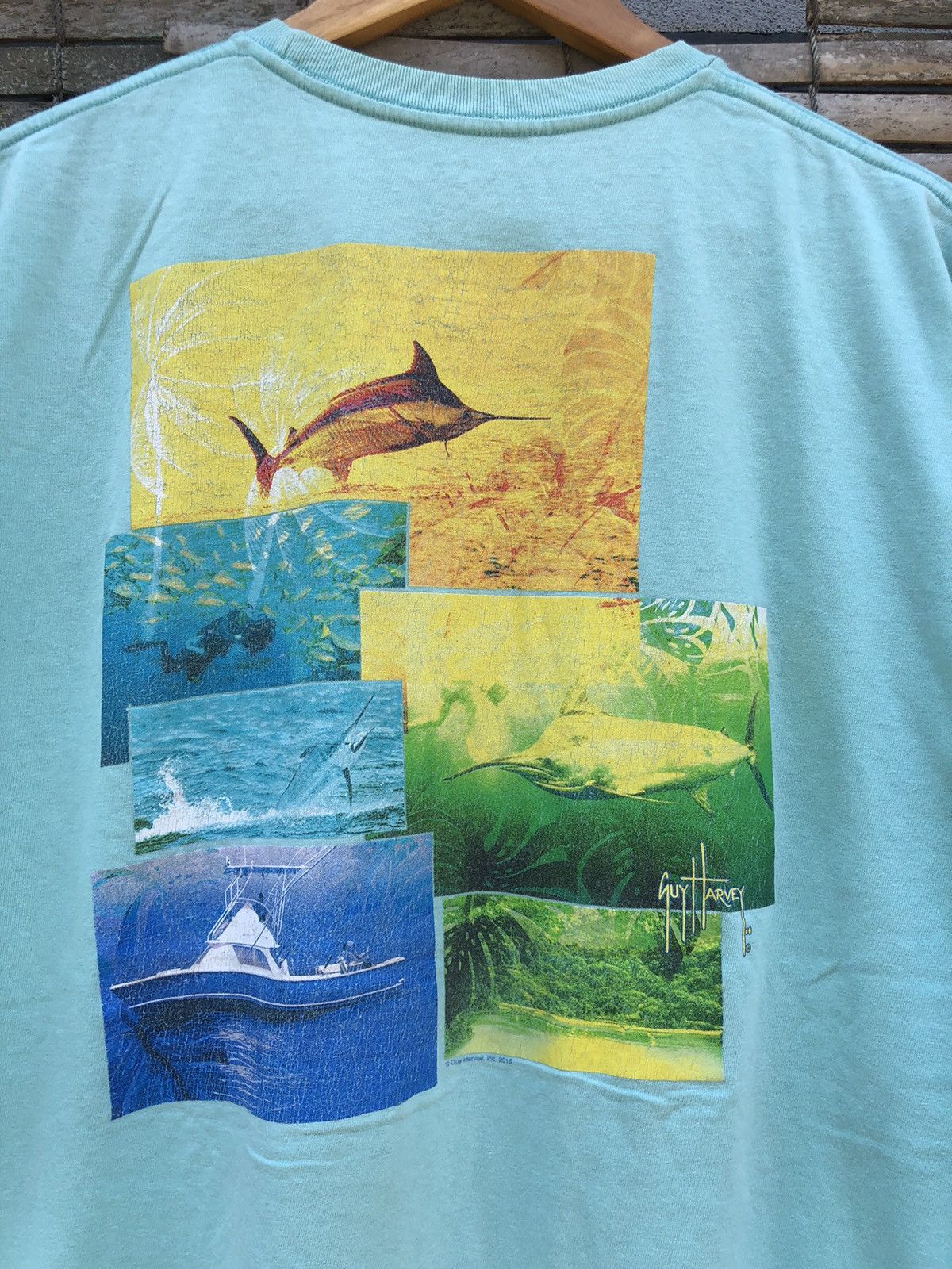 Vintage Vintage Y2K Guy Harvey Backhit Tshirt Size US L / EU 52-54 / 3 - 4 Thumbnail