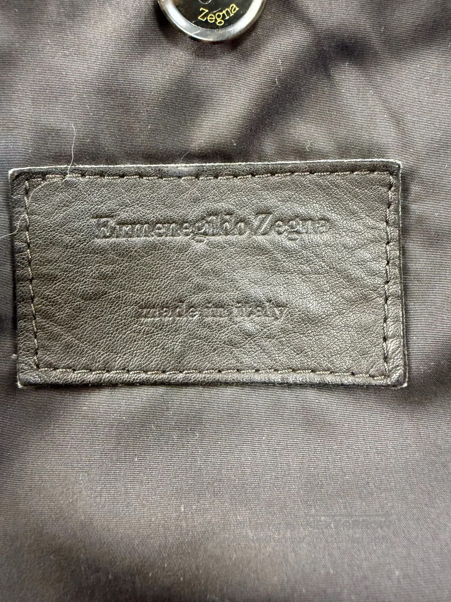 Ermenegildo Zegna Zegna Men's Leather Jacket Size 50. Size US M / EU 48-50 / 2 - 4 Thumbnail