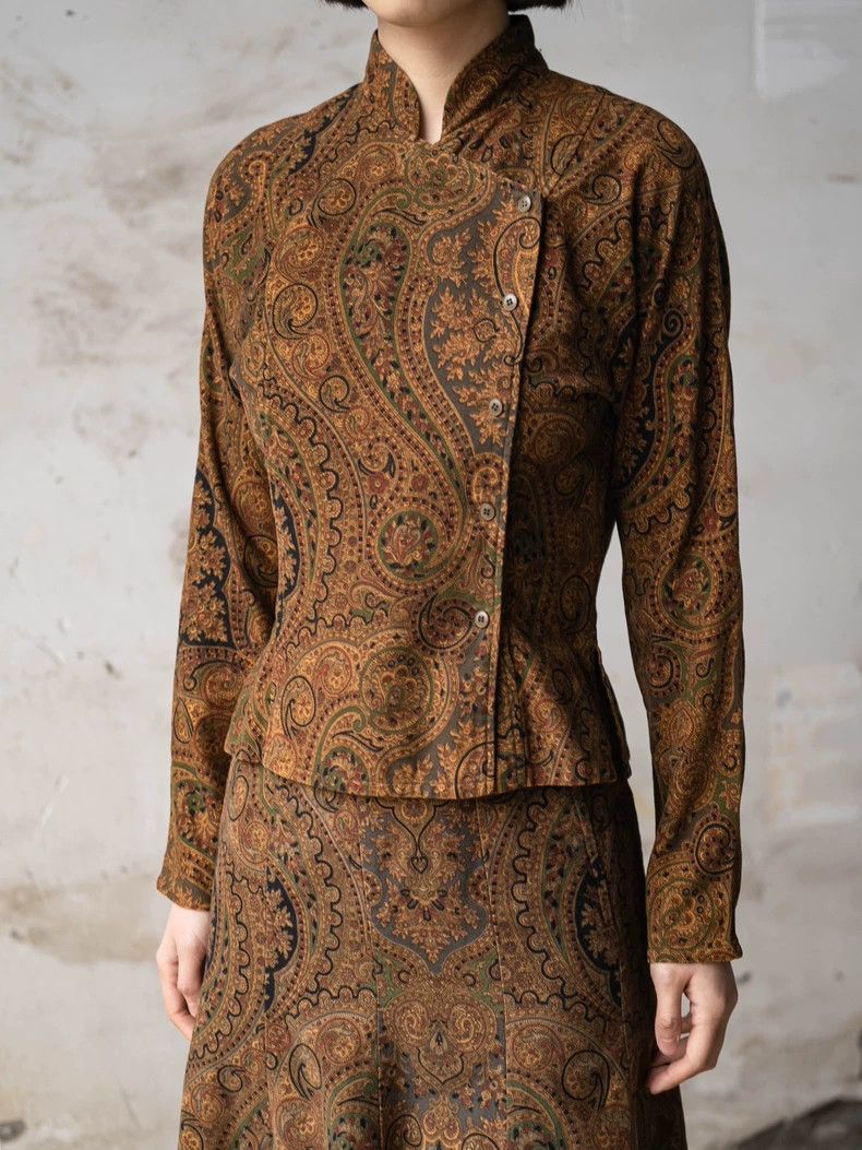 Kenzo KENZO Brown classical cashew flower set vintage Size M / US 6-8 / IT 42-44 - 6 Thumbnail