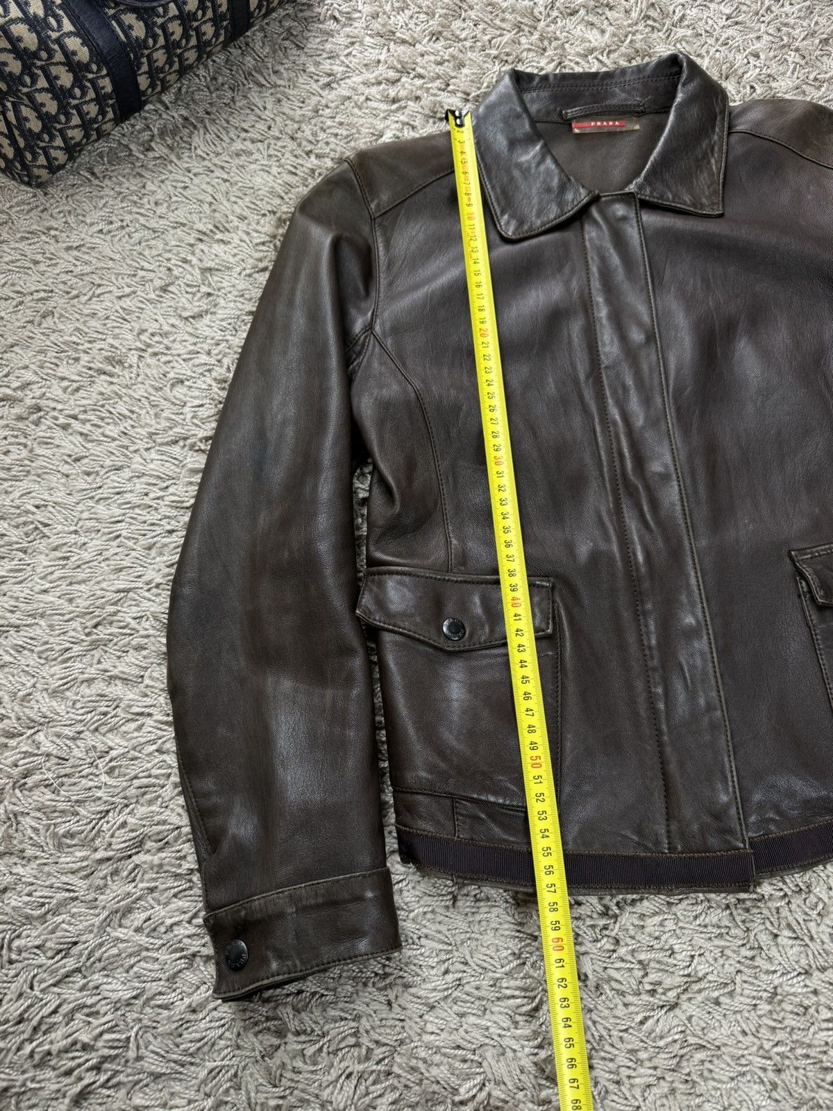 Prada Archive leather jacket Prada original luxury streetwear item Size S / US 4 / IT 40 - 9 Thumbnail