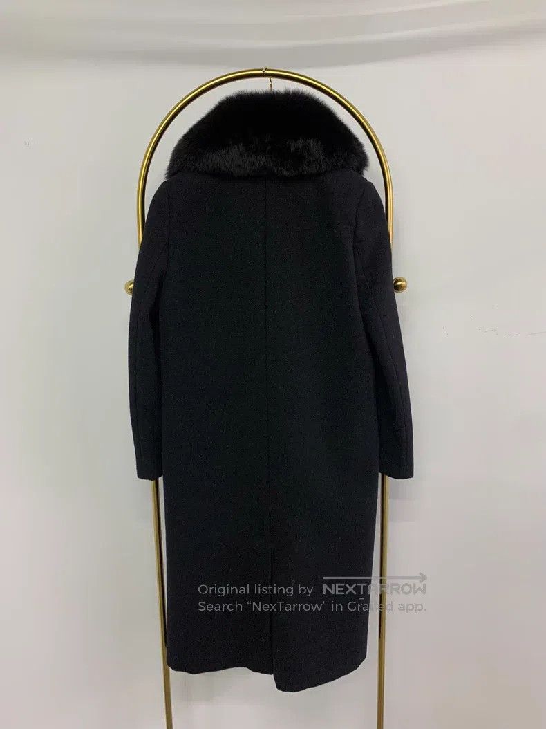 Fendi Fendi Black Fox Fur Collar Wool Overcoat Size XS / US 0-2 / IT 36-38 - 3 Thumbnail