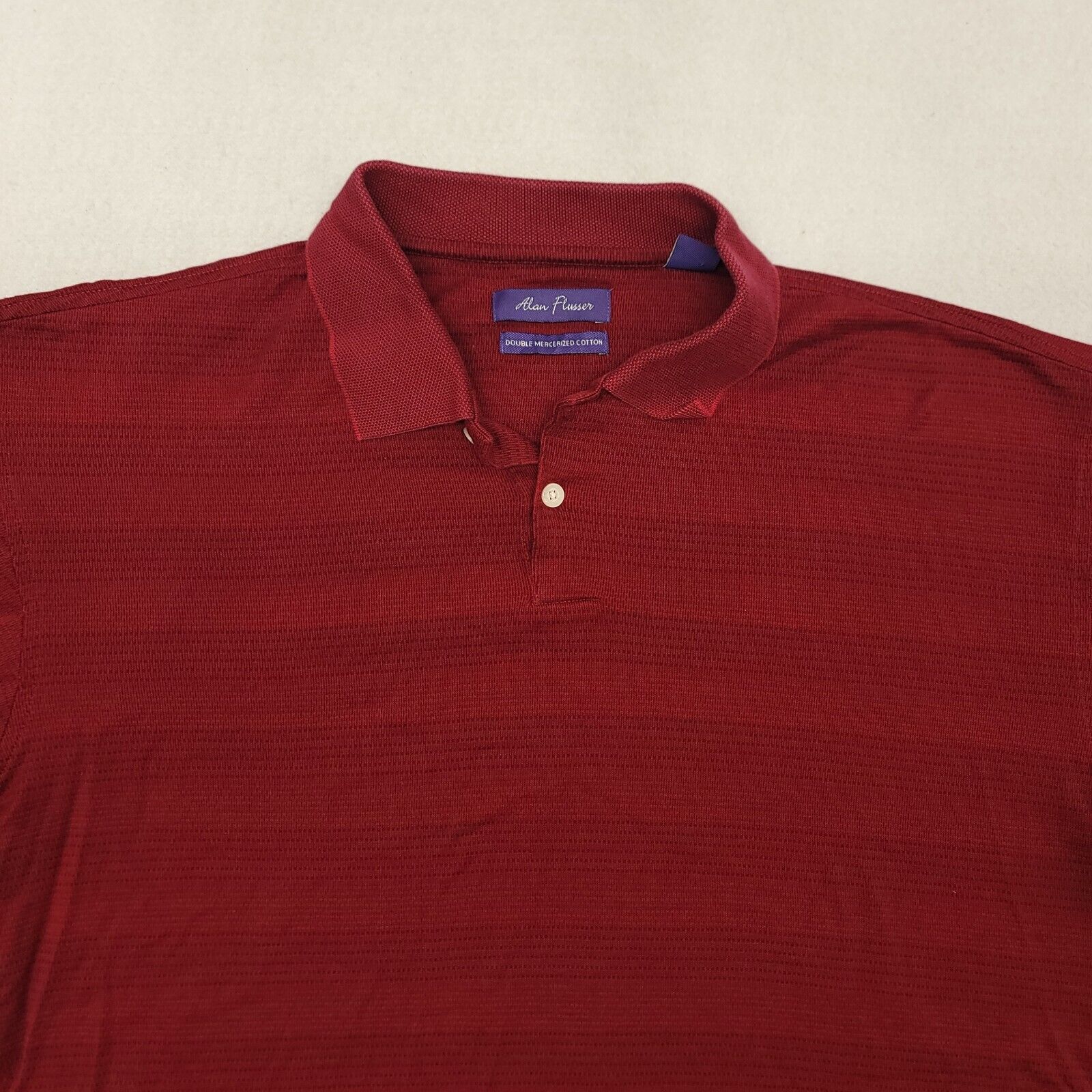 Alan Flusser Alan Flusser Pullover Polo Shirt Adult Mens Size Large L Red Size US L / EU 52-54 / 3 - 1 Thumbnail
