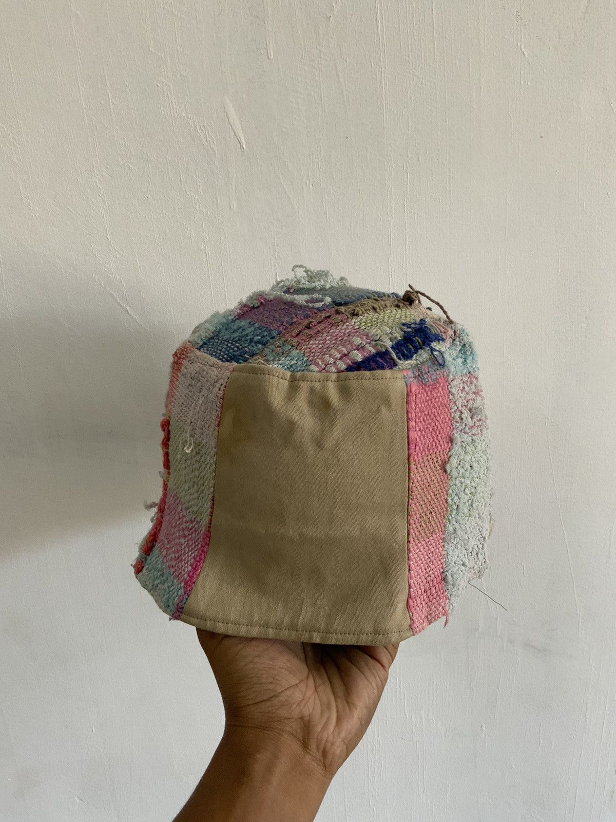 If Six Was Nine Patchwork Crochet Distressed Bucket Hat Size ONE SIZE - 3 Thumbnail