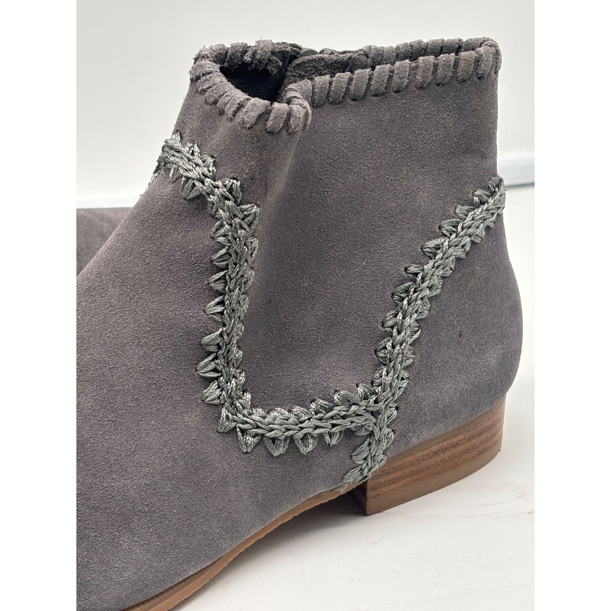 Jack Rogers Jack Rogers Gemma Suede Ankle Booties, Gray, Size 5.5, M Size US 5.5 / IT 35.5 - 3 Thumbnail