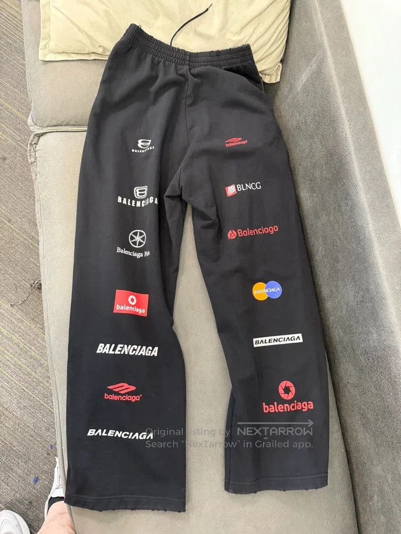 Balenciaga Balenciaga FW23 TopLeague Logo Baggypants. Size US 26 / EU 42 - 2 Thumbnail