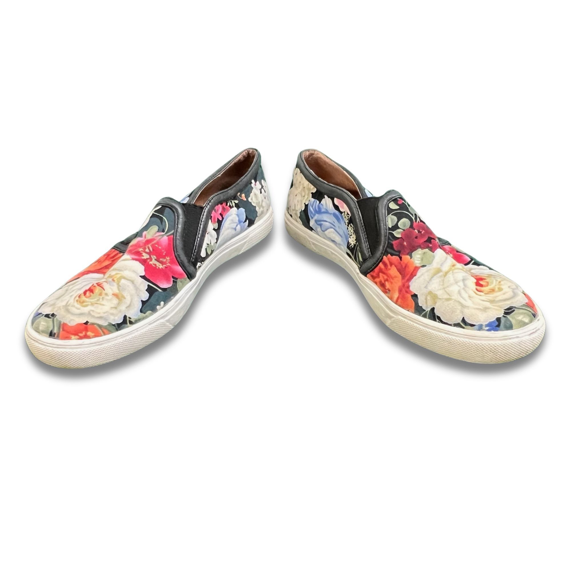 Other Halogen Womens Floral Canvas Slip-On Sneakers Multicolor Cas Size US 9 / IT 39 - 4 Thumbnail