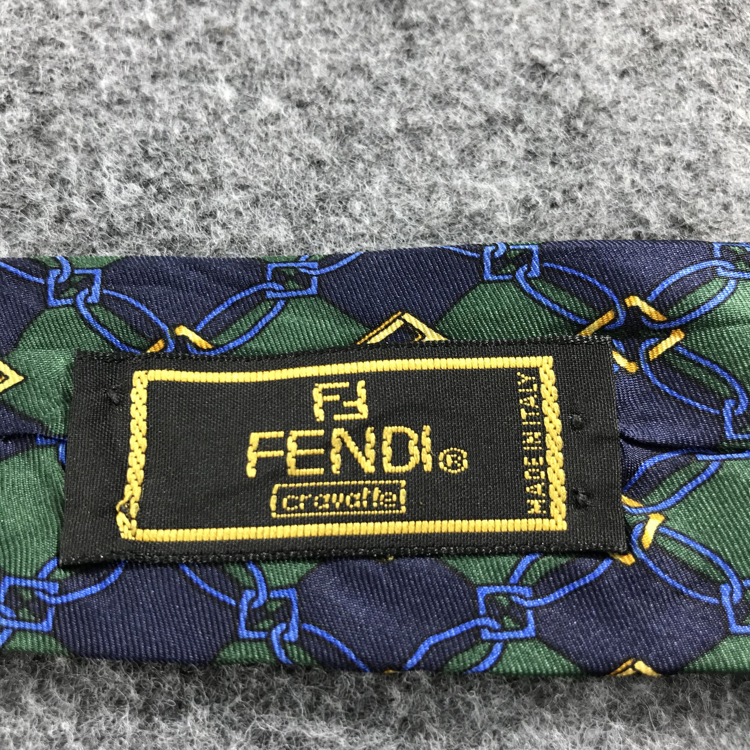 Fendi × Vintage Vintage Fendi Monogram Silk Neck Ties T11 Size ONE SIZE - 5 Thumbnail