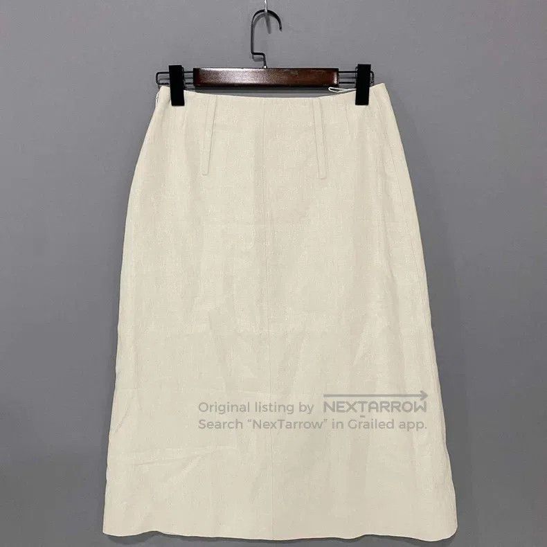 Fendi Fendi Beige linen long skirt Size 26" / US 2 / IT 38 - 1 Thumbnail
