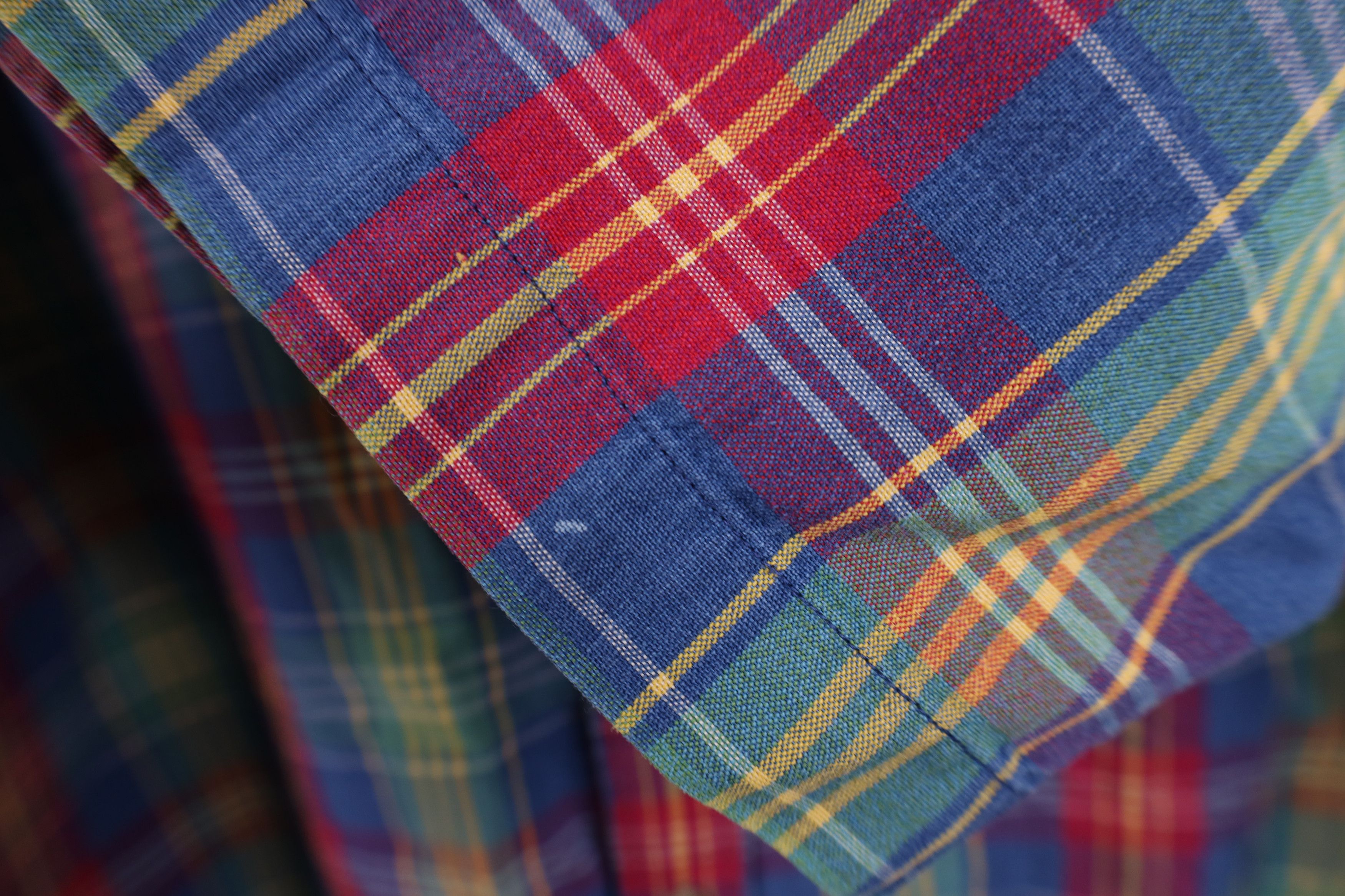 Vintage Vintage 90s Streetwear Canvas Madras Plaid Button Down Shirt Size US L / EU 52-54 / 3 - 5 Thumbnail