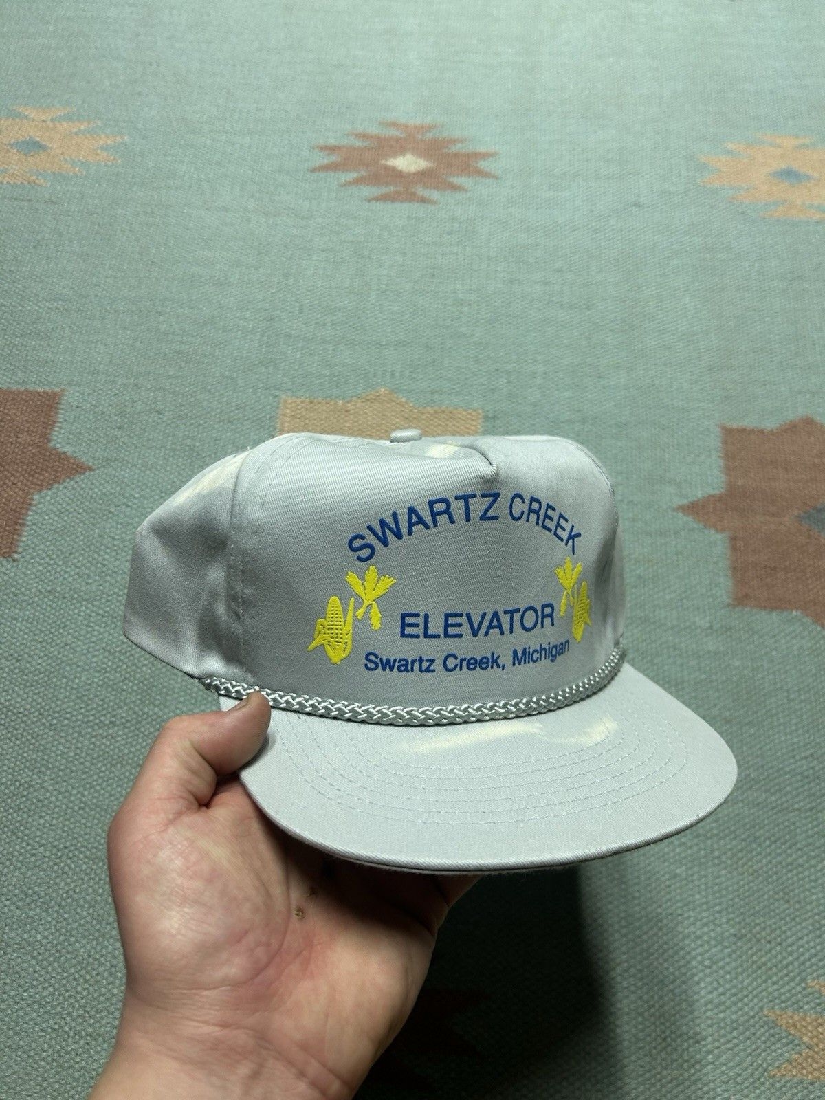 Vintage Vtg SnapBack hat Swartz creek elevator Michigan farm corn Size ONE SIZE - 1 Thumbnail