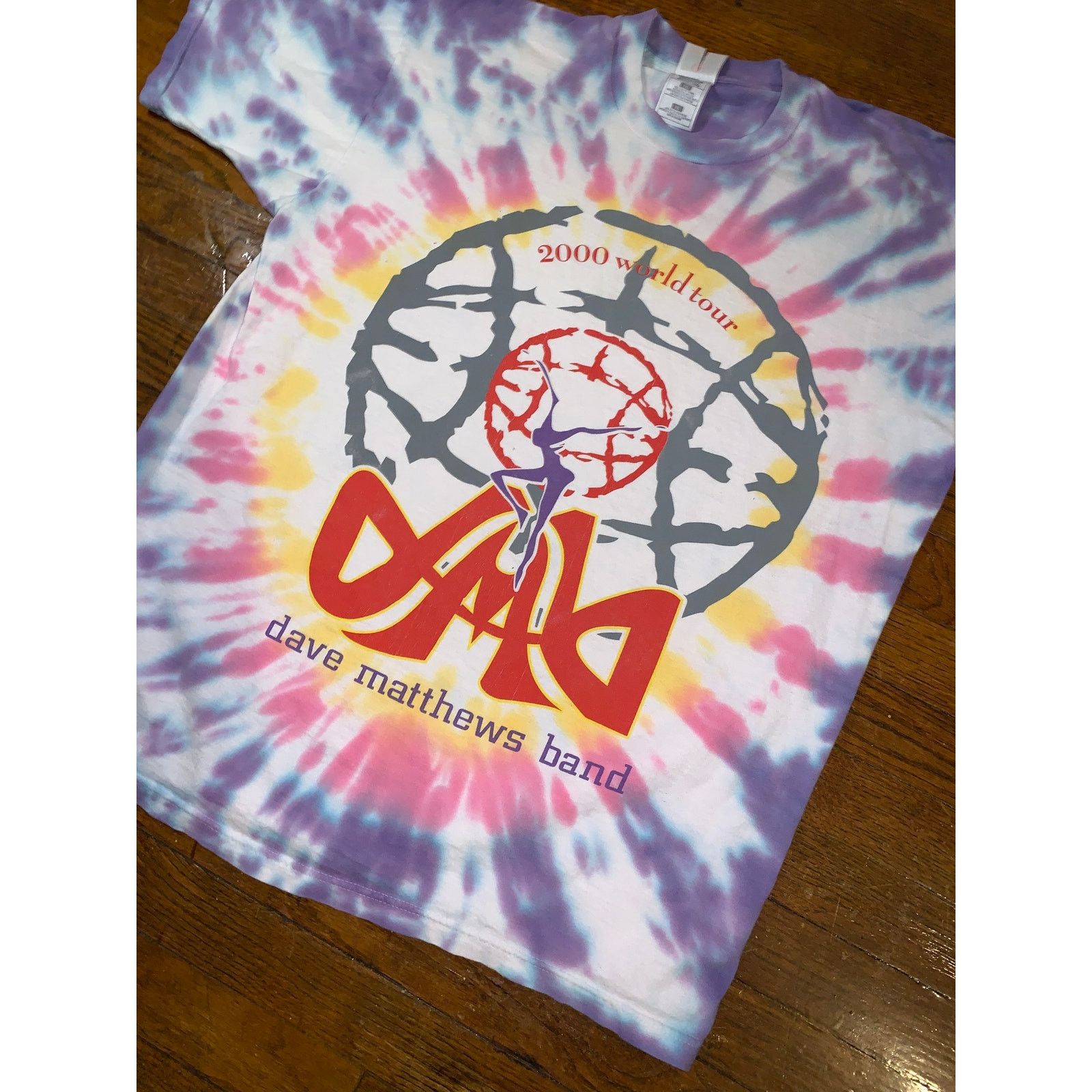 Band Tees × Other × Vintage VTG Dave Matthews Band Tour Shirt XL Tie Dye Fire Dancer Size US XL / EU 56 / 4 - 5 Thumbnail