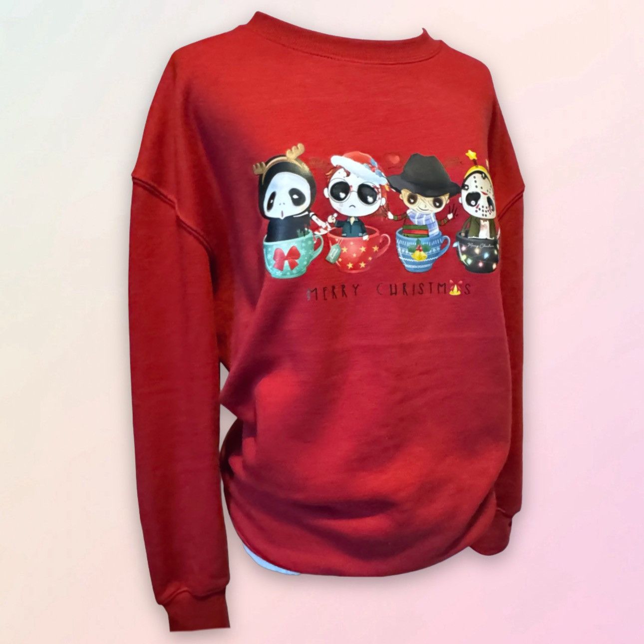 Other Halloween Meets Christmas, Rust, Oversized Sweatshirt Size ONE SIZE - 2 Thumbnail