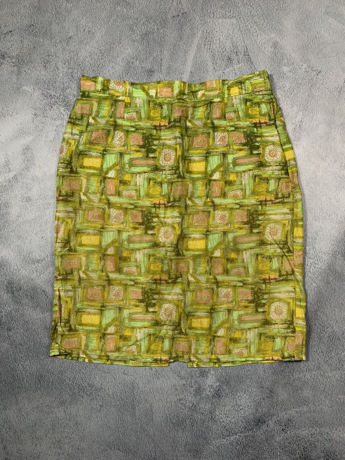 Vintage Vintage 90s all over abstract skirt Japanese avantgarde Size 30" / US 8 / IT 44 - 2 Thumbnail