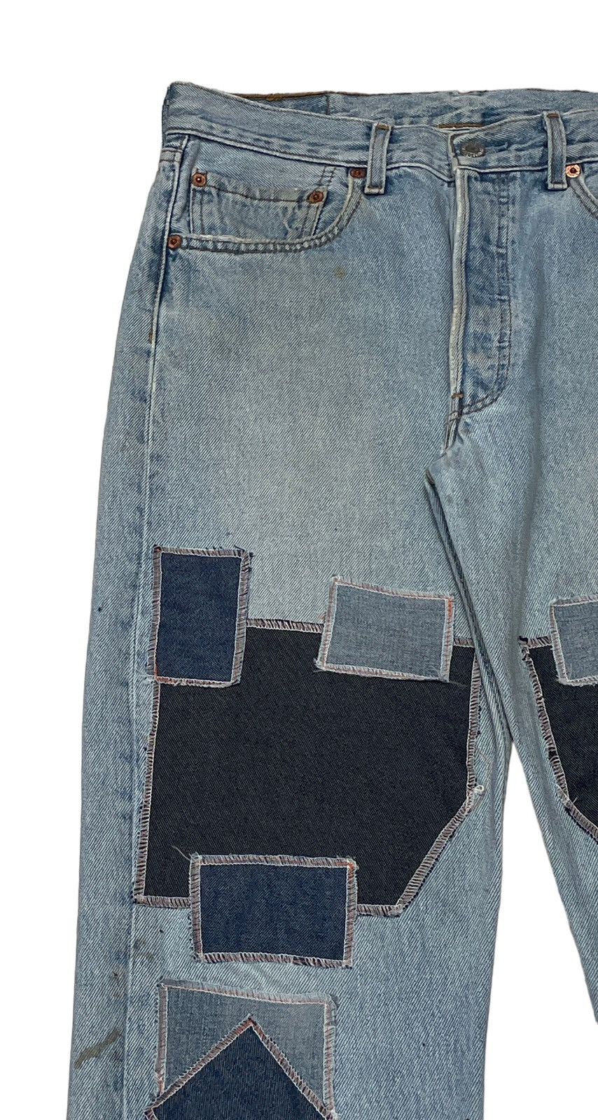 Levi's Vintage Brand Levi’s Made In Usa Patchwork Jeans 1990s Size US 30 / EU 46 - 4 Thumbnail